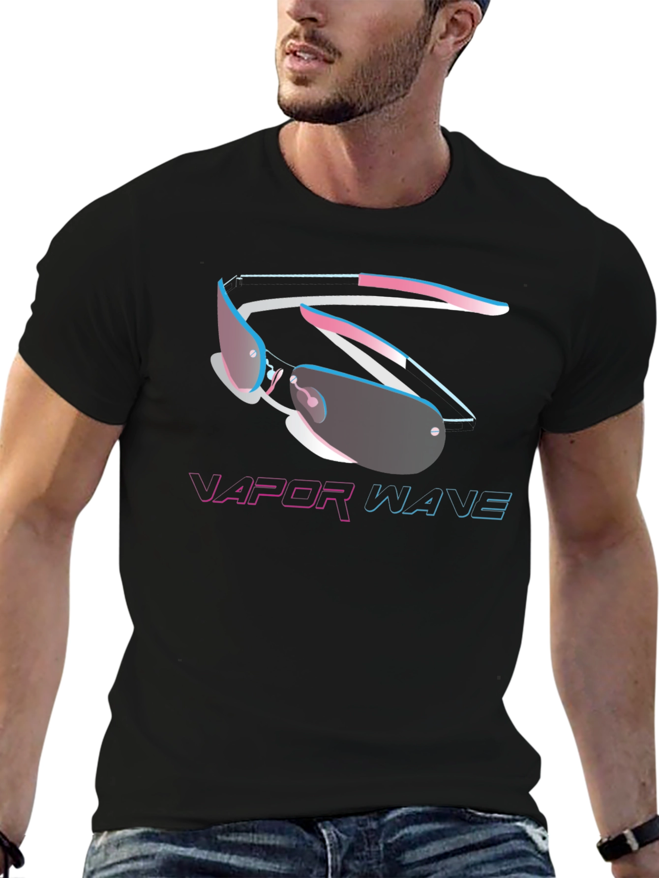 Vaporwave Sunglasses Graphic Tee - Retro Aesthetic