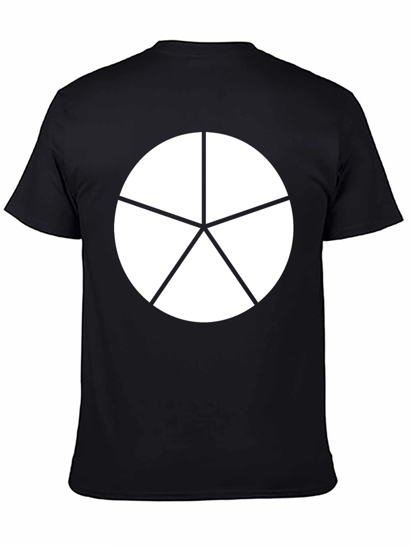 Geometric Starburst Graphic Tee - Black