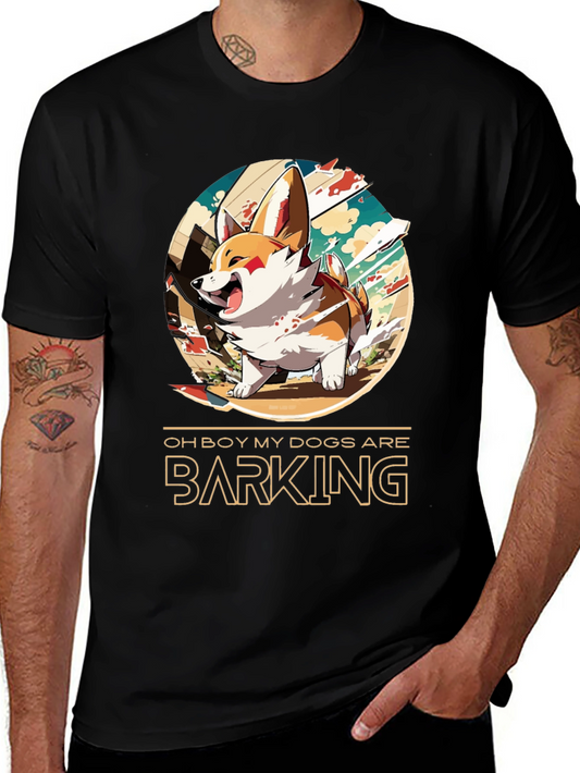 Funny Oh Boy My Dogs are Barking Corgi T-Shirt