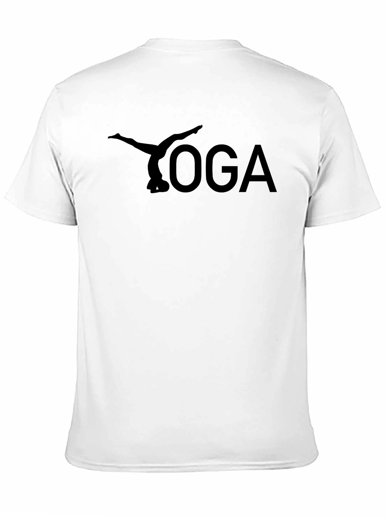 Yoga Pose Graphic Tee - Black Cotton Comfort