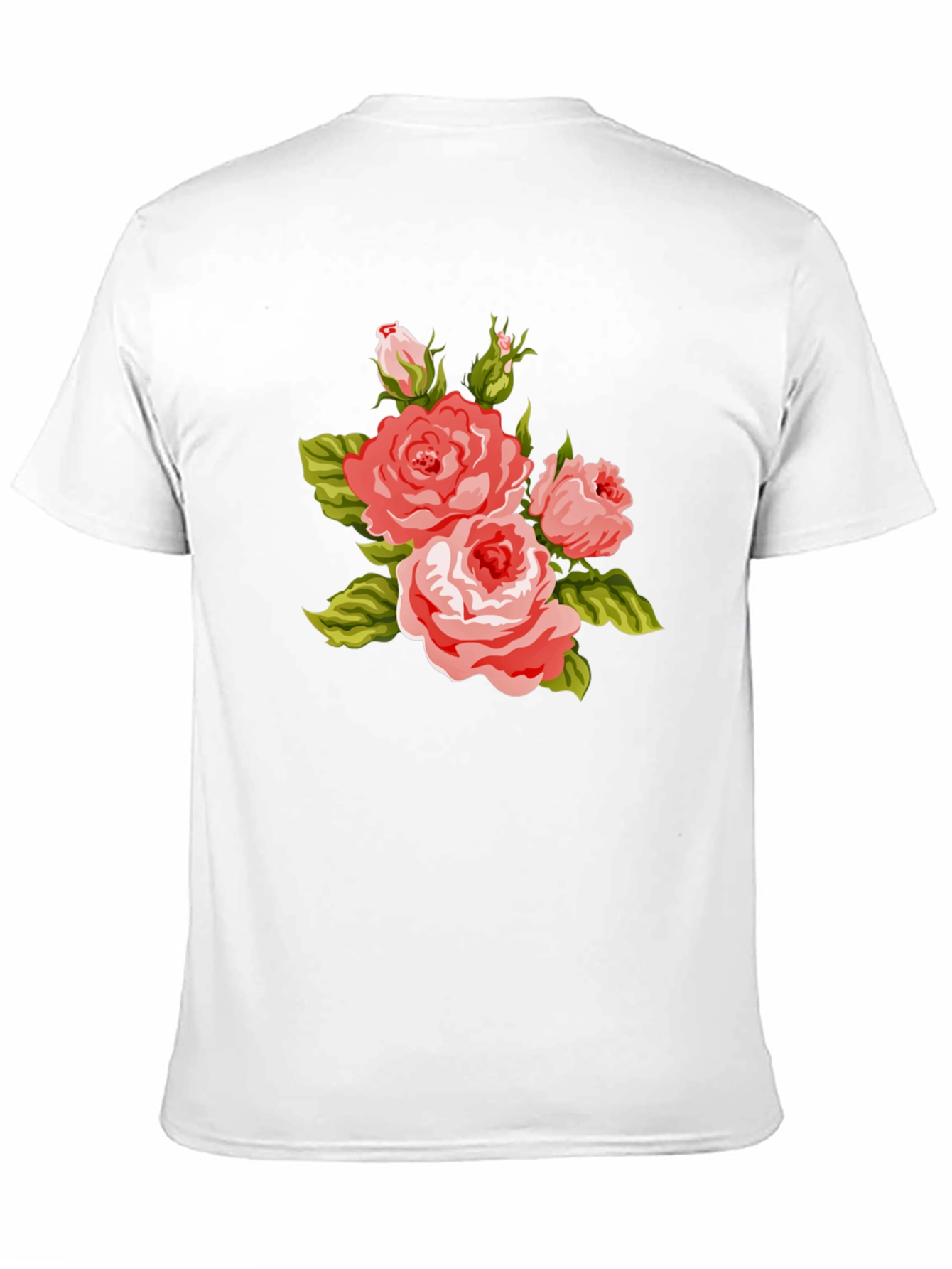 Floral Rose Graphic Black T-Shirt