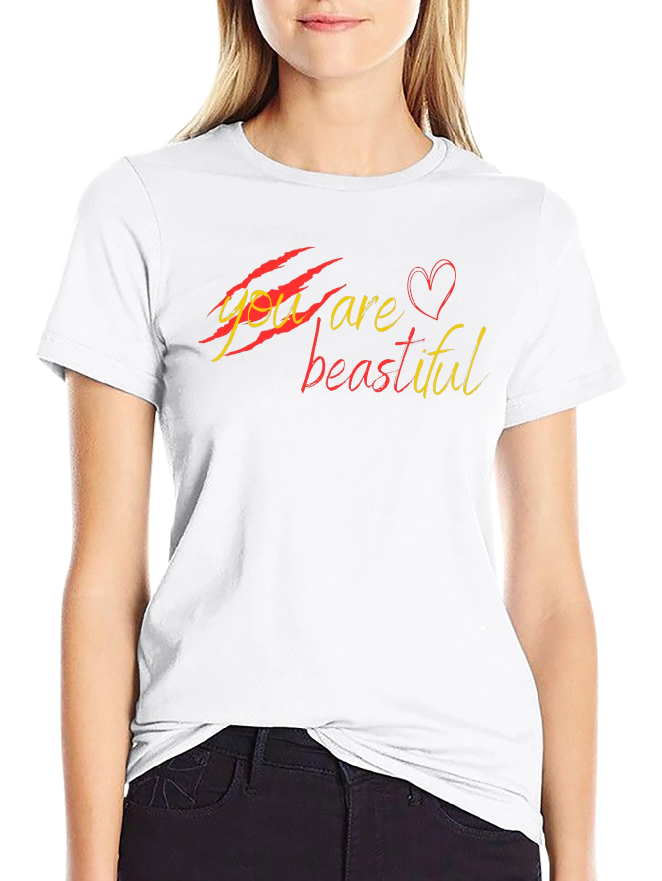 You Are Beautiful Graphic Black T-Shirt