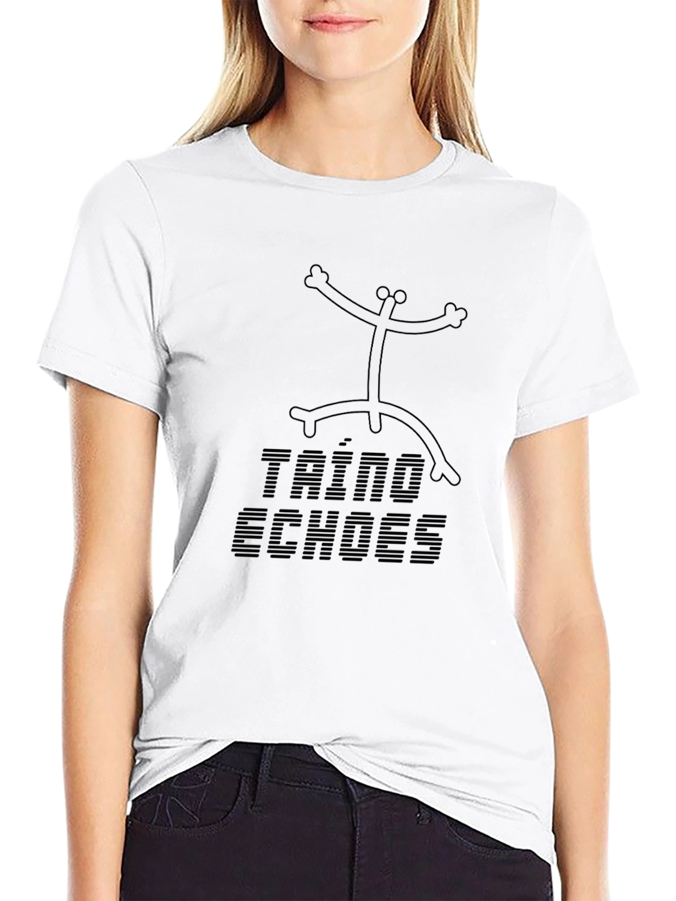 Taino Echoes Black T-Shirt with Coqui Design