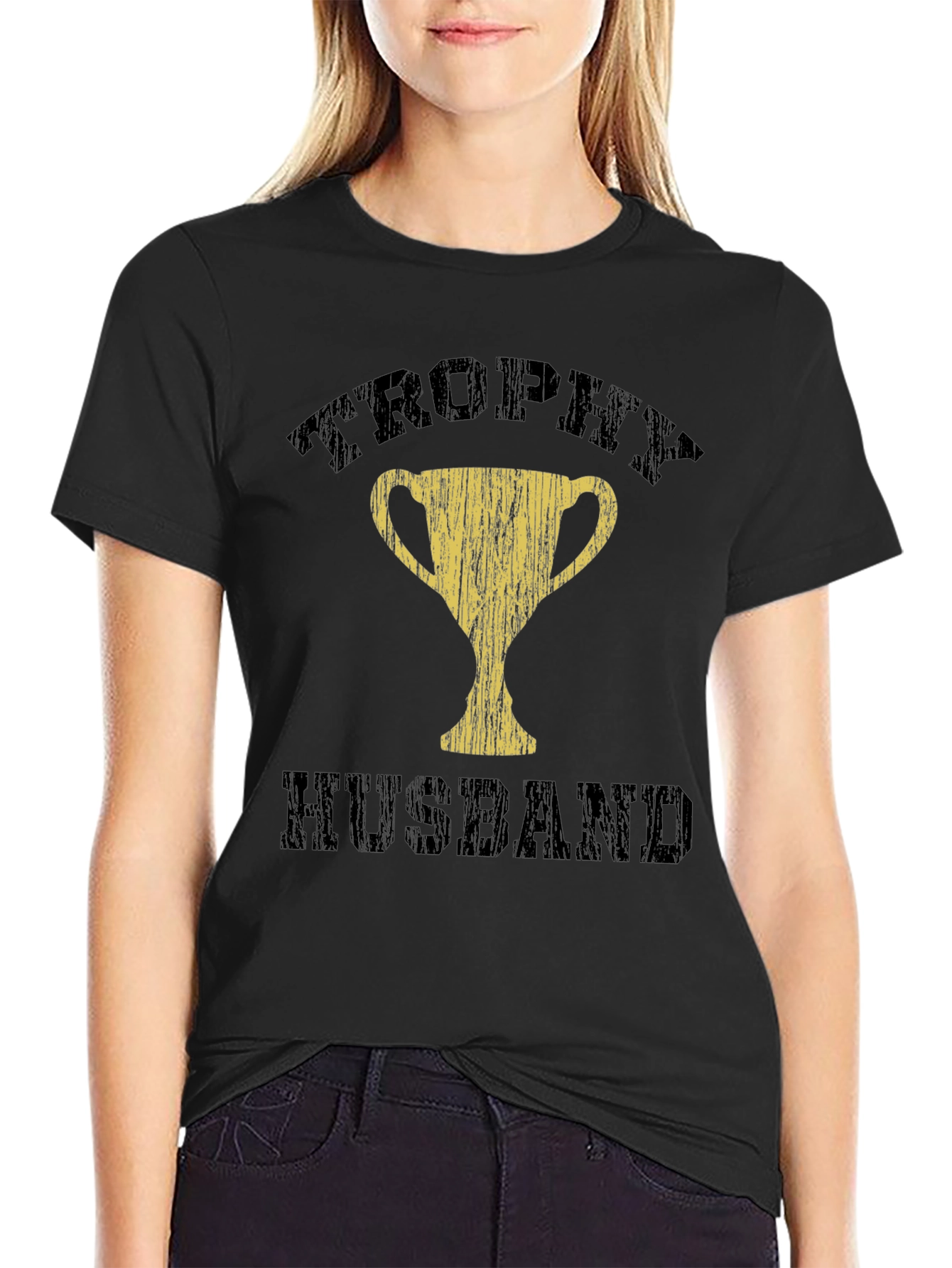 Trophy Husband Black T-Shirt - Humorous Husband Gift