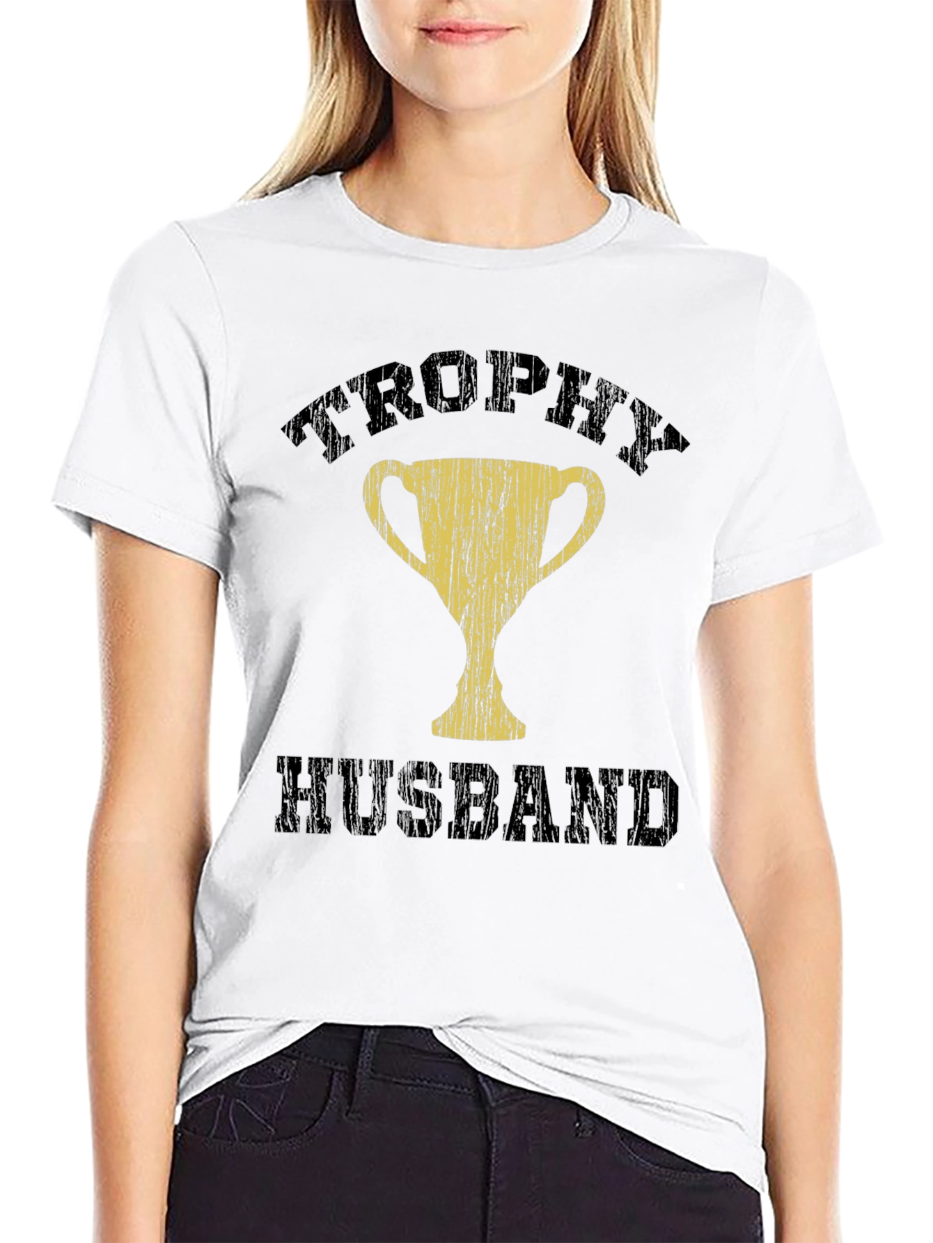 Trophy Husband Black T-Shirt - Humorous Husband Gift