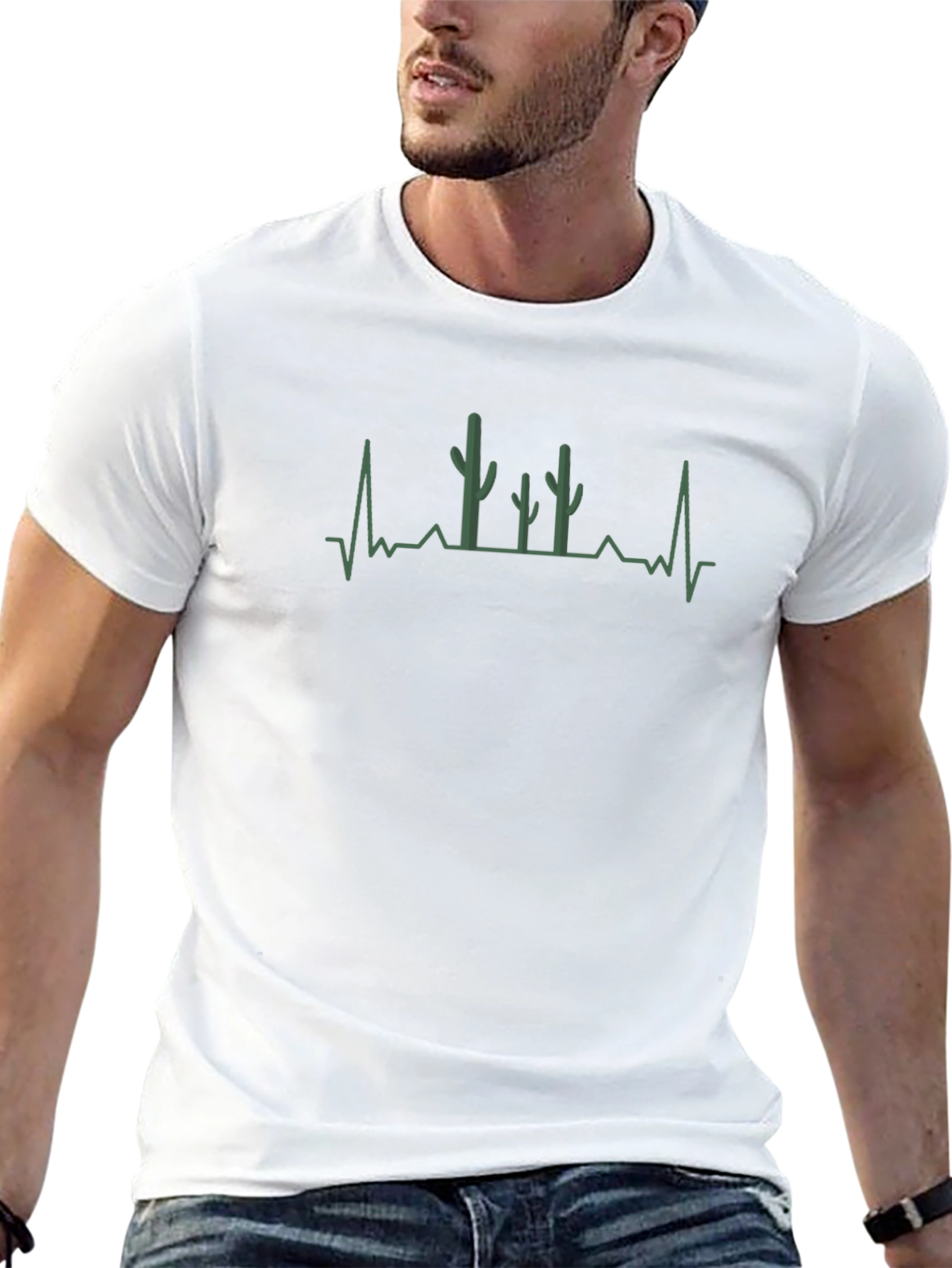 Cactus Heartbeat Graphic T-Shirt