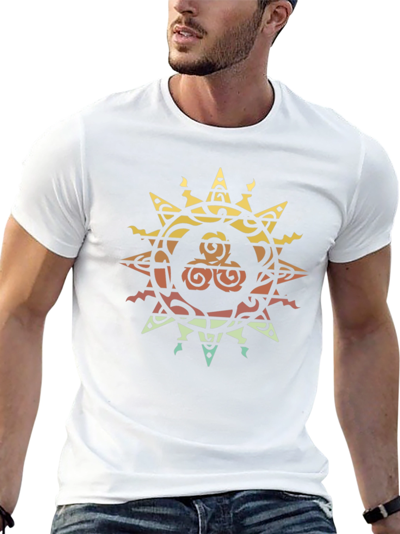 Stylish Sunburst Graphic Tee - Unique Design