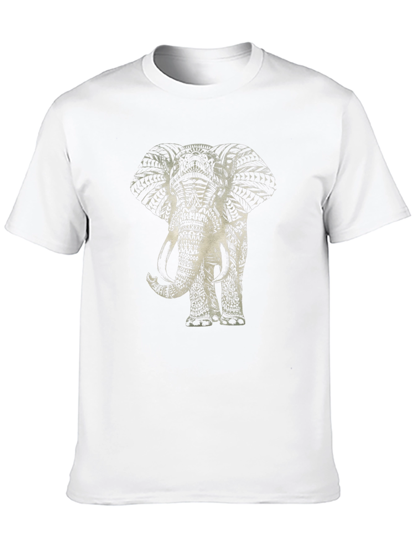 Elephant Graphic Print Black T-Shirt
