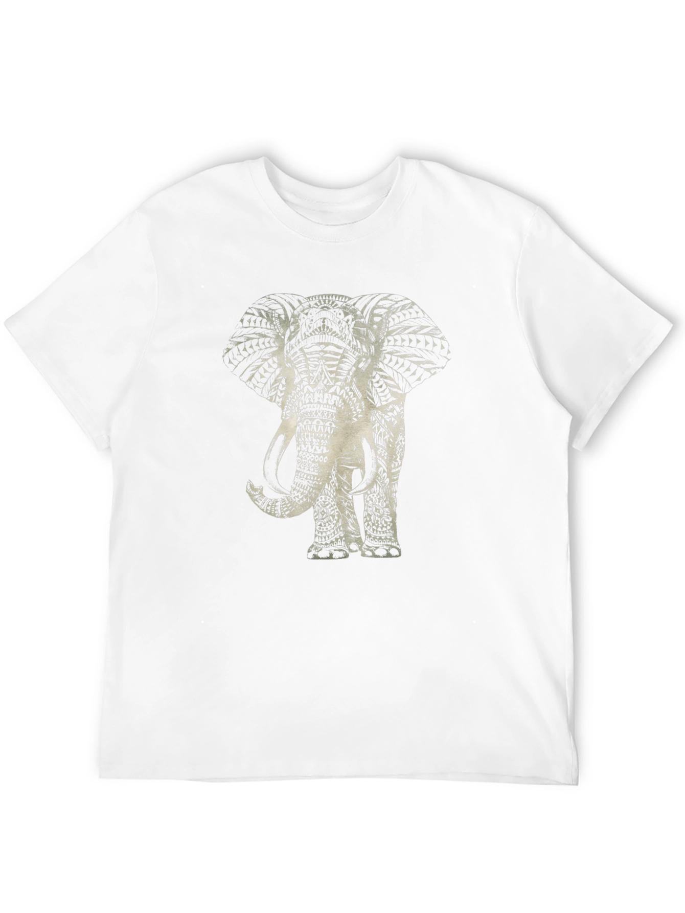 Elephant Graphic Print Black T-Shirt