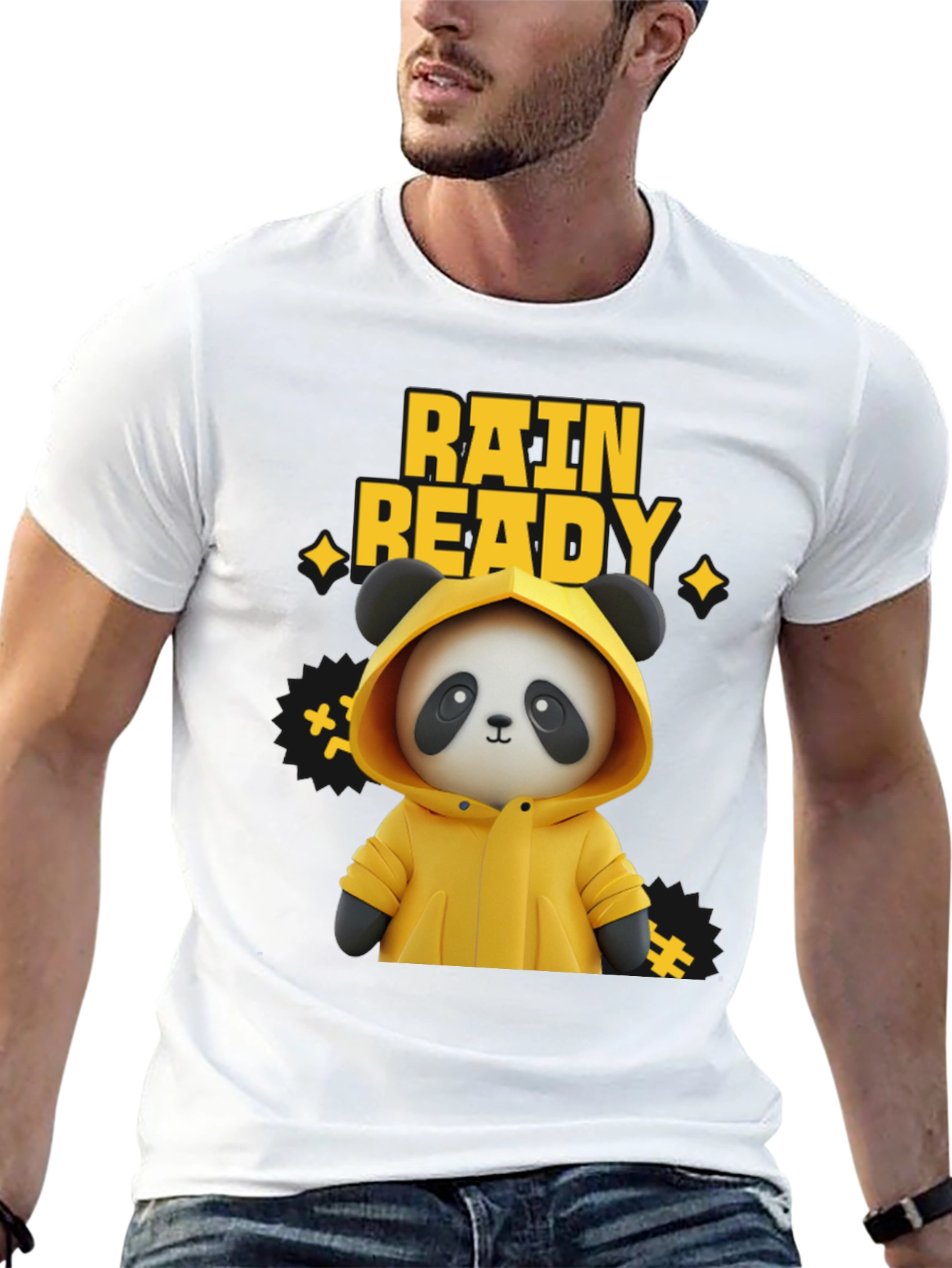 Rain Ready Panda Graphic T-Shirt