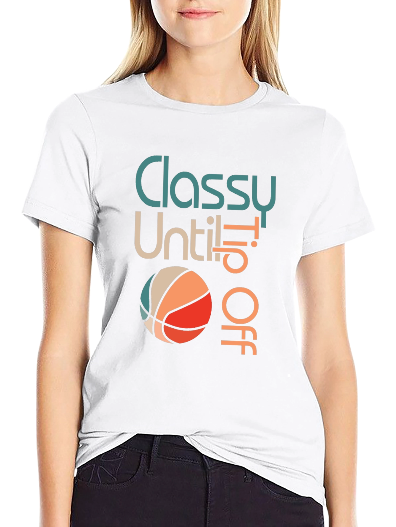 Classy Until Tip Off Basketball Graphic Tee