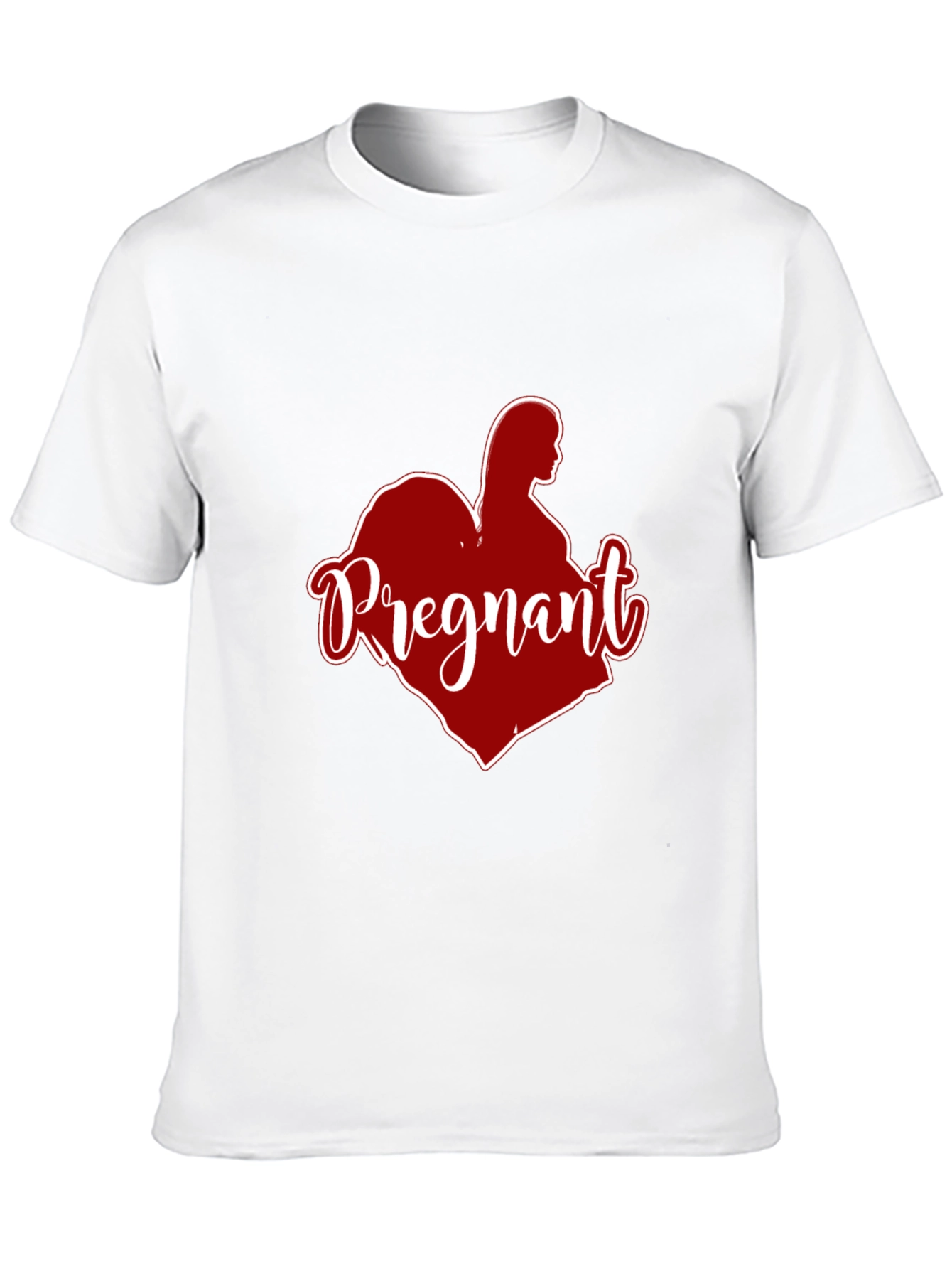 Pregnant Heart Graphic Tee - Black