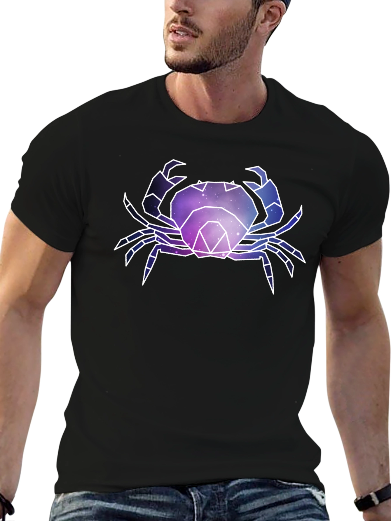 Geometric Galaxy Crab T-Shirt