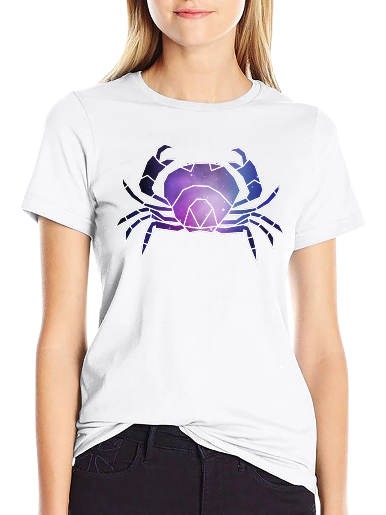 Geometric Galaxy Crab T-Shirt