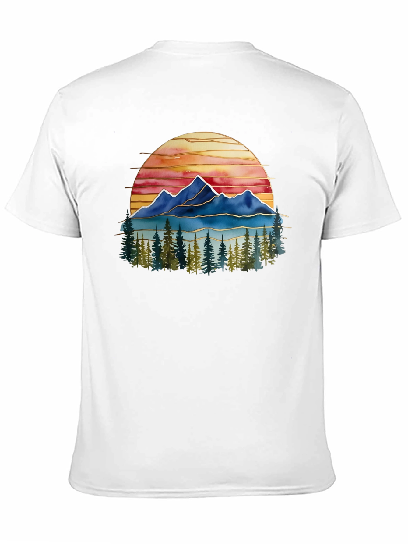 Mountain Sunset Graphic Tee - Nature Lovers T-Shirt