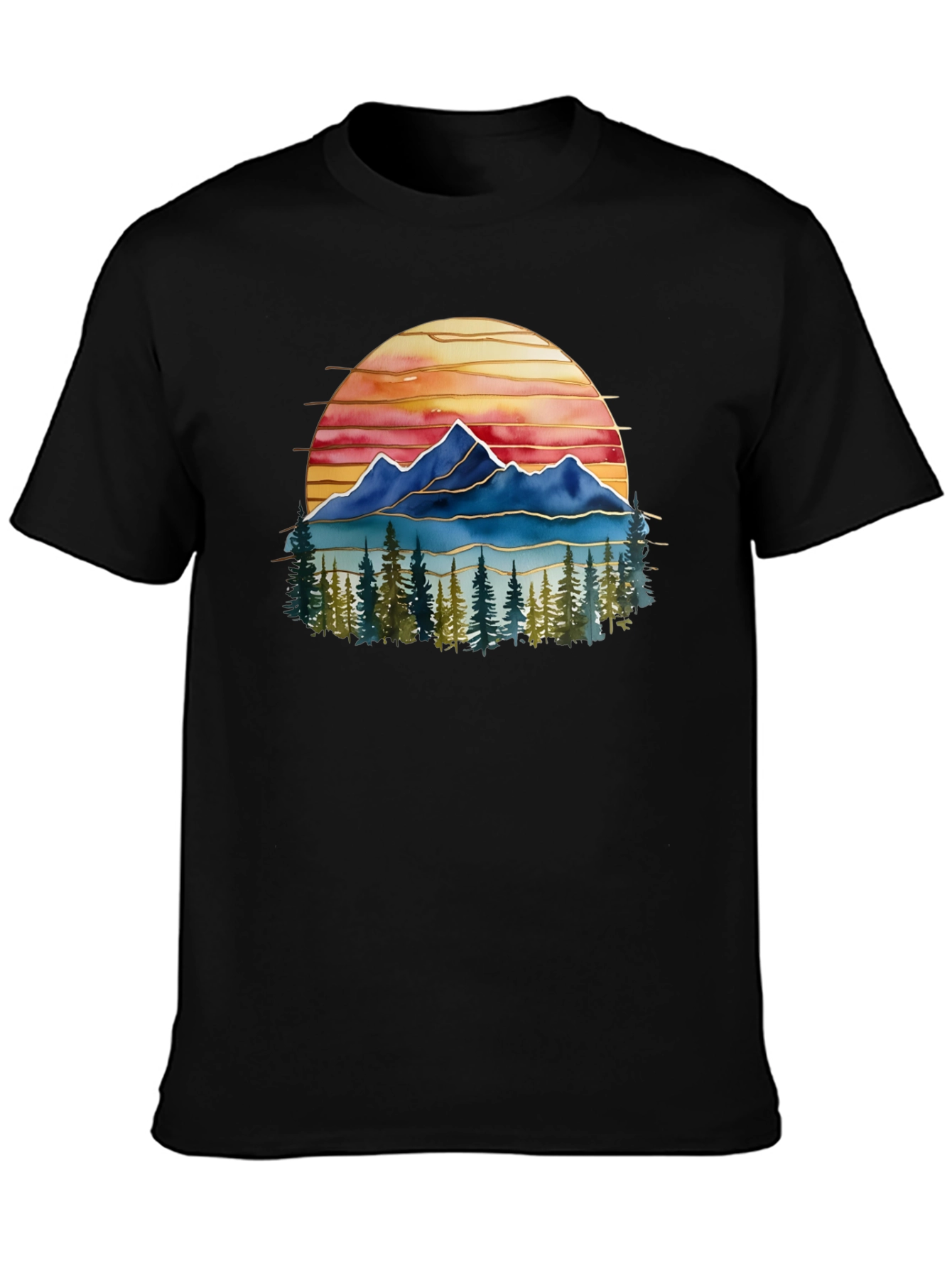 Mountain Sunset Graphic Tee - Nature Lovers T-Shirt