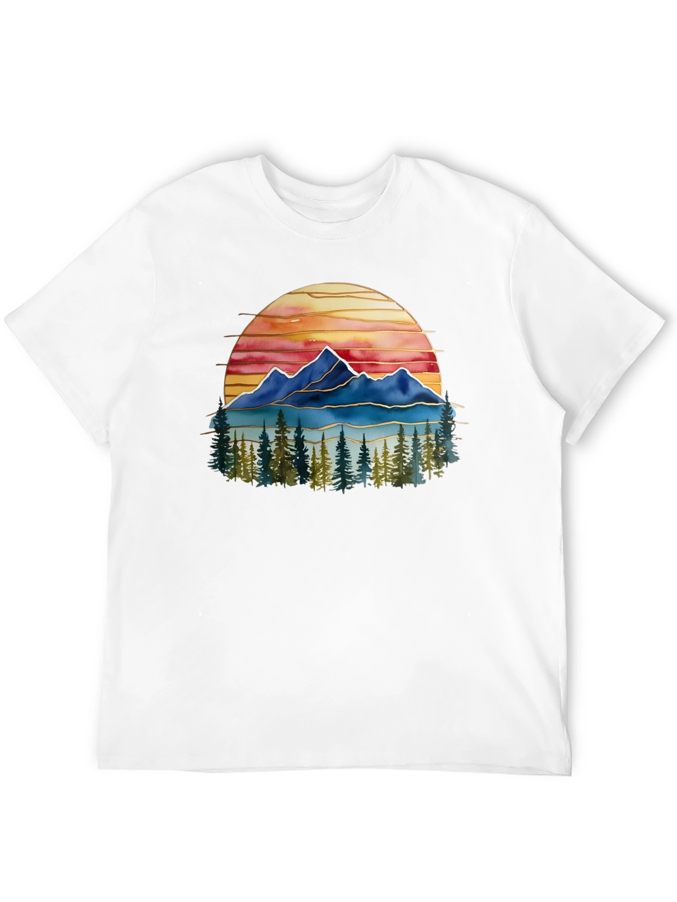 Mountain Sunset Graphic Tee - Nature Lovers T-Shirt