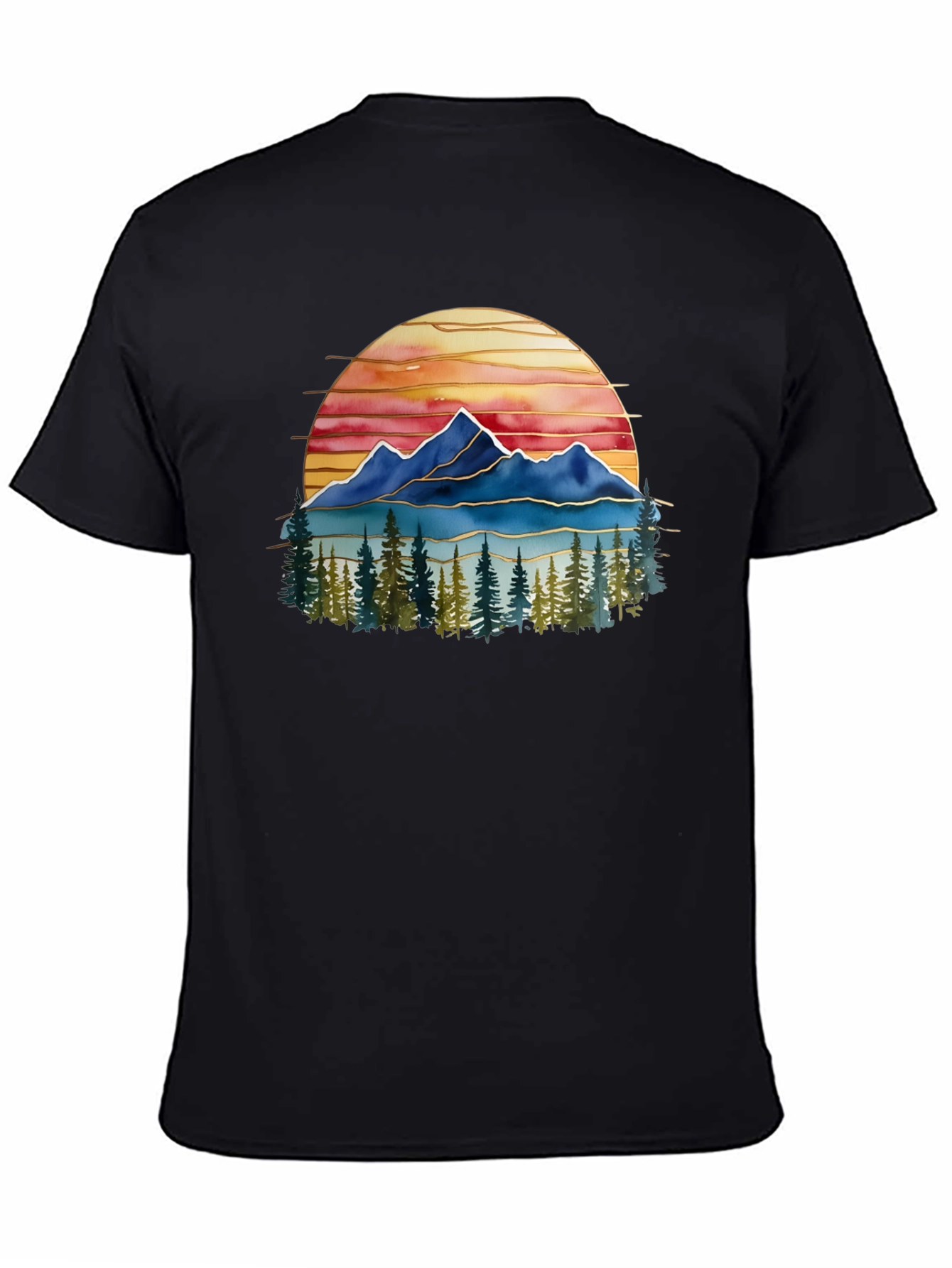 Mountain Sunset Graphic Tee - Nature Lovers T-Shirt