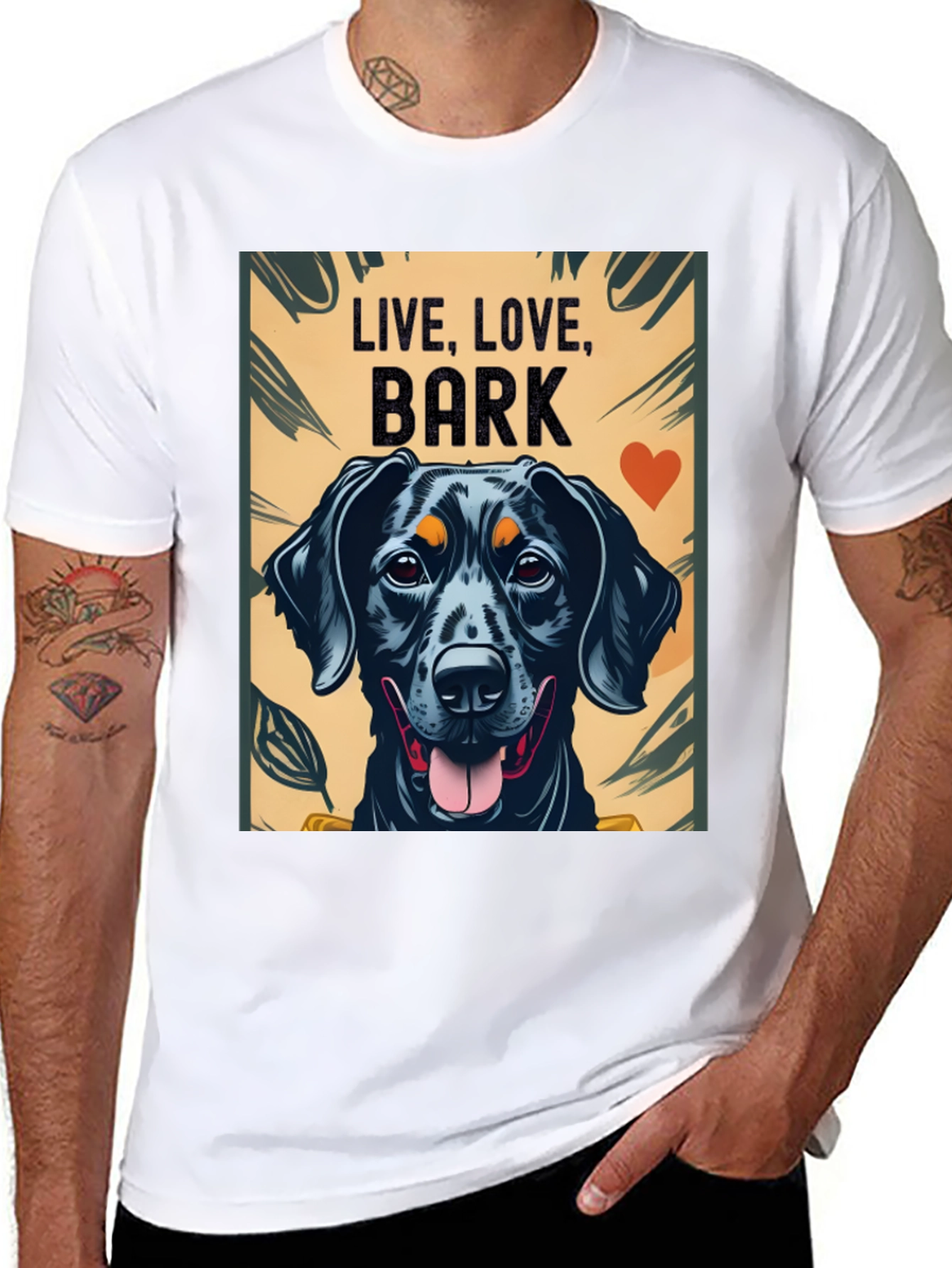 Live Love Bark Dog Graphic Tee