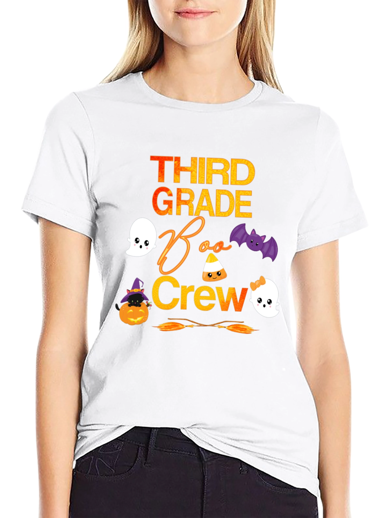 Third Grade Boo Crew Halloween T-Shirt