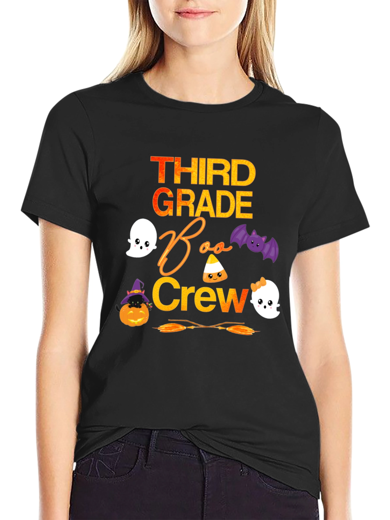 Third Grade Boo Crew Halloween T-Shirt