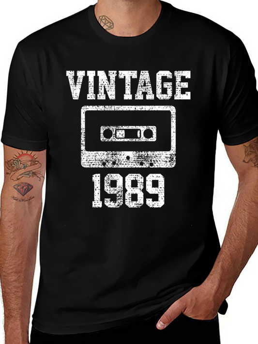 Vintage 1989 Cassette T-Shirt - Retro Music Lover Tee