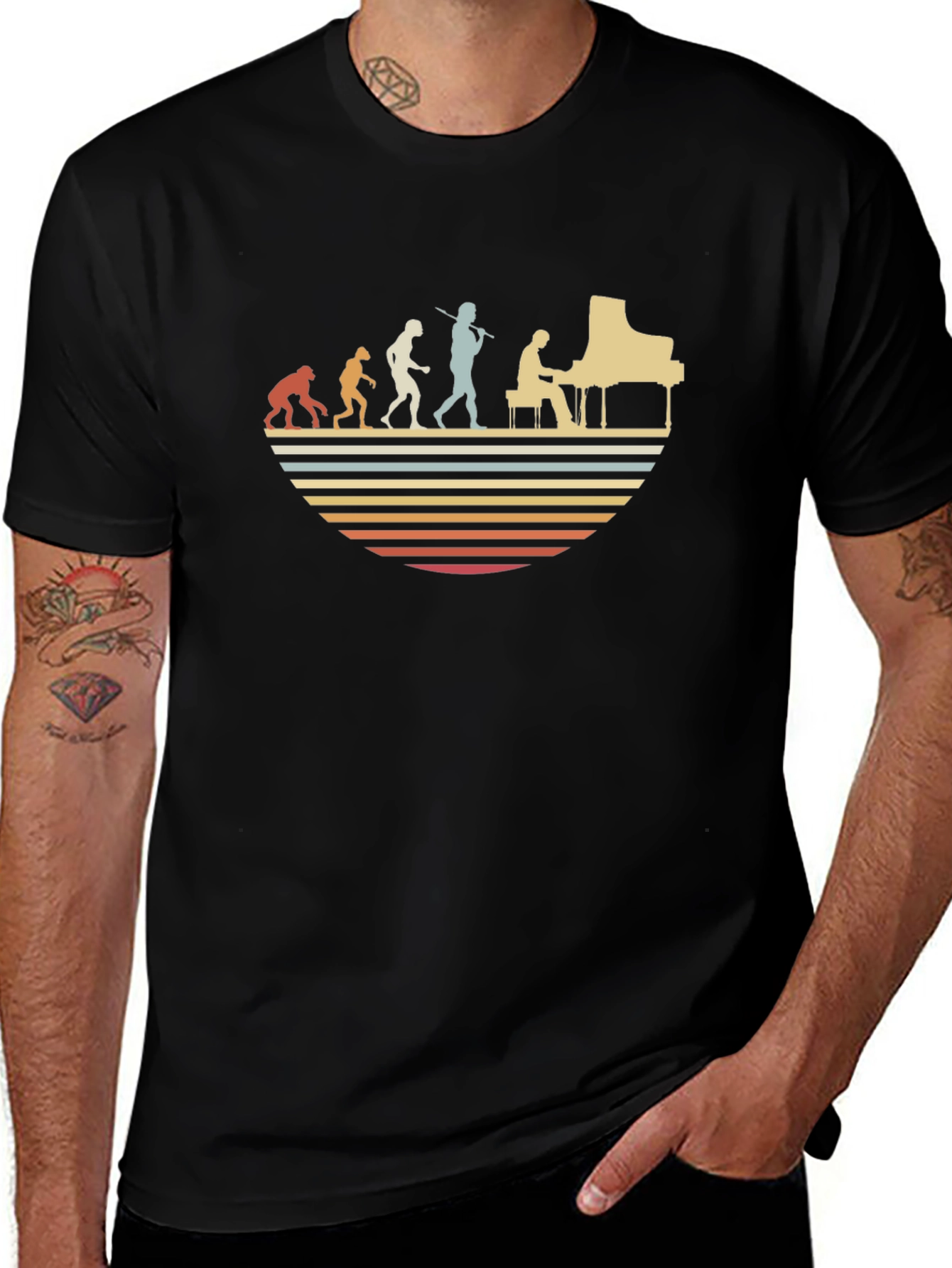 Retro Piano Evolution T-Shirt