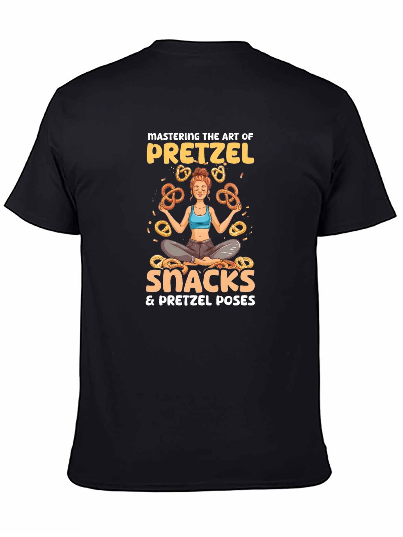 Pretzel Lover T-Shirt - Snacks & Yoga Poses
