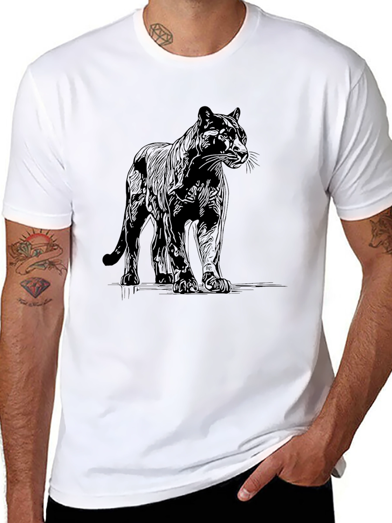 Black Panther Graphic Tee - Mens Casual Shirt