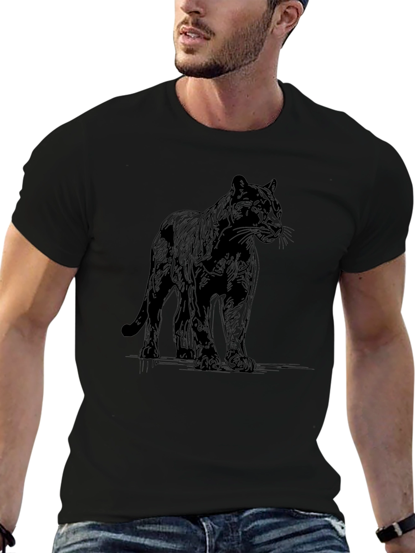 Black Panther Graphic Tee - Mens Casual Shirt
