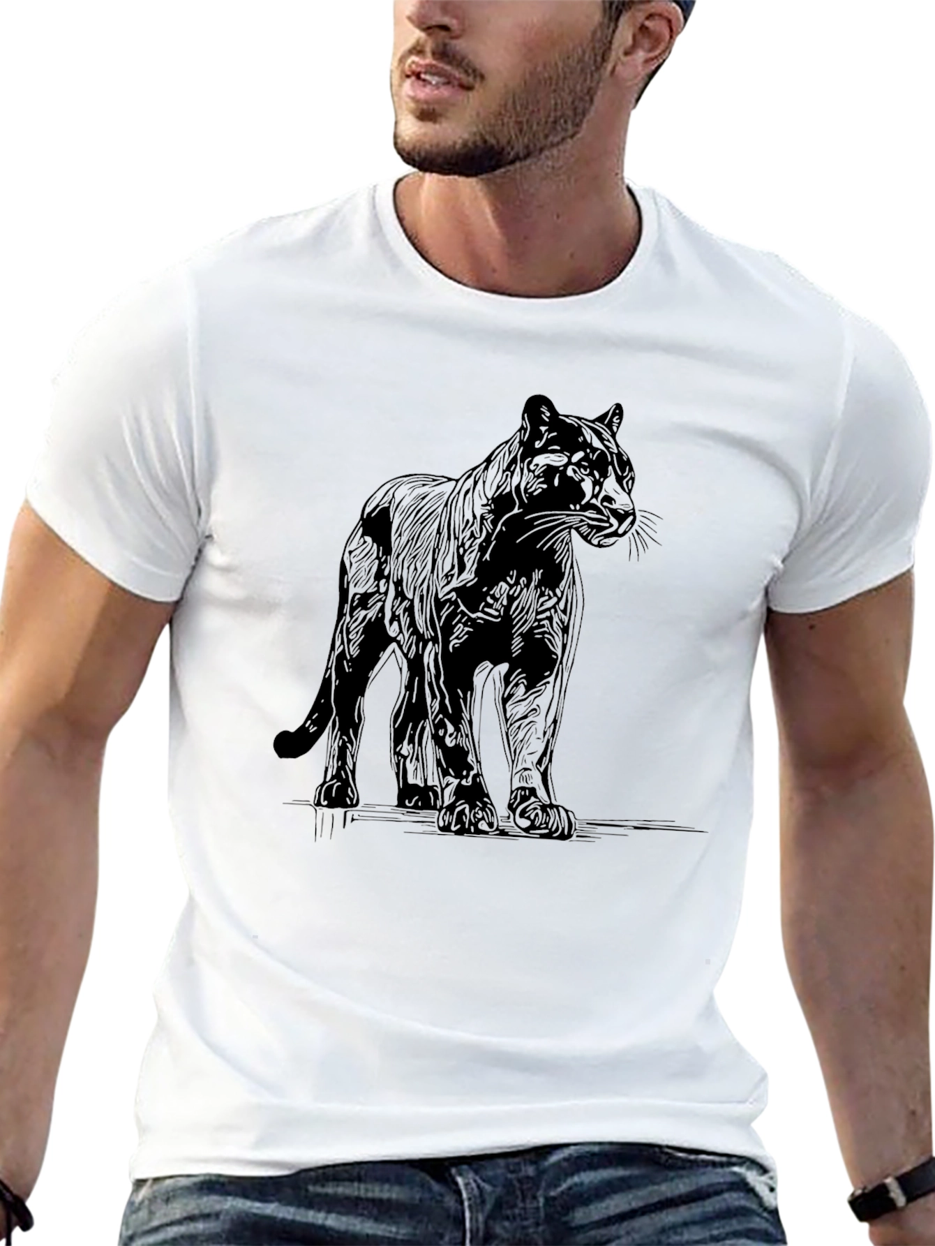 Black Panther Graphic Tee - Mens Casual Shirt