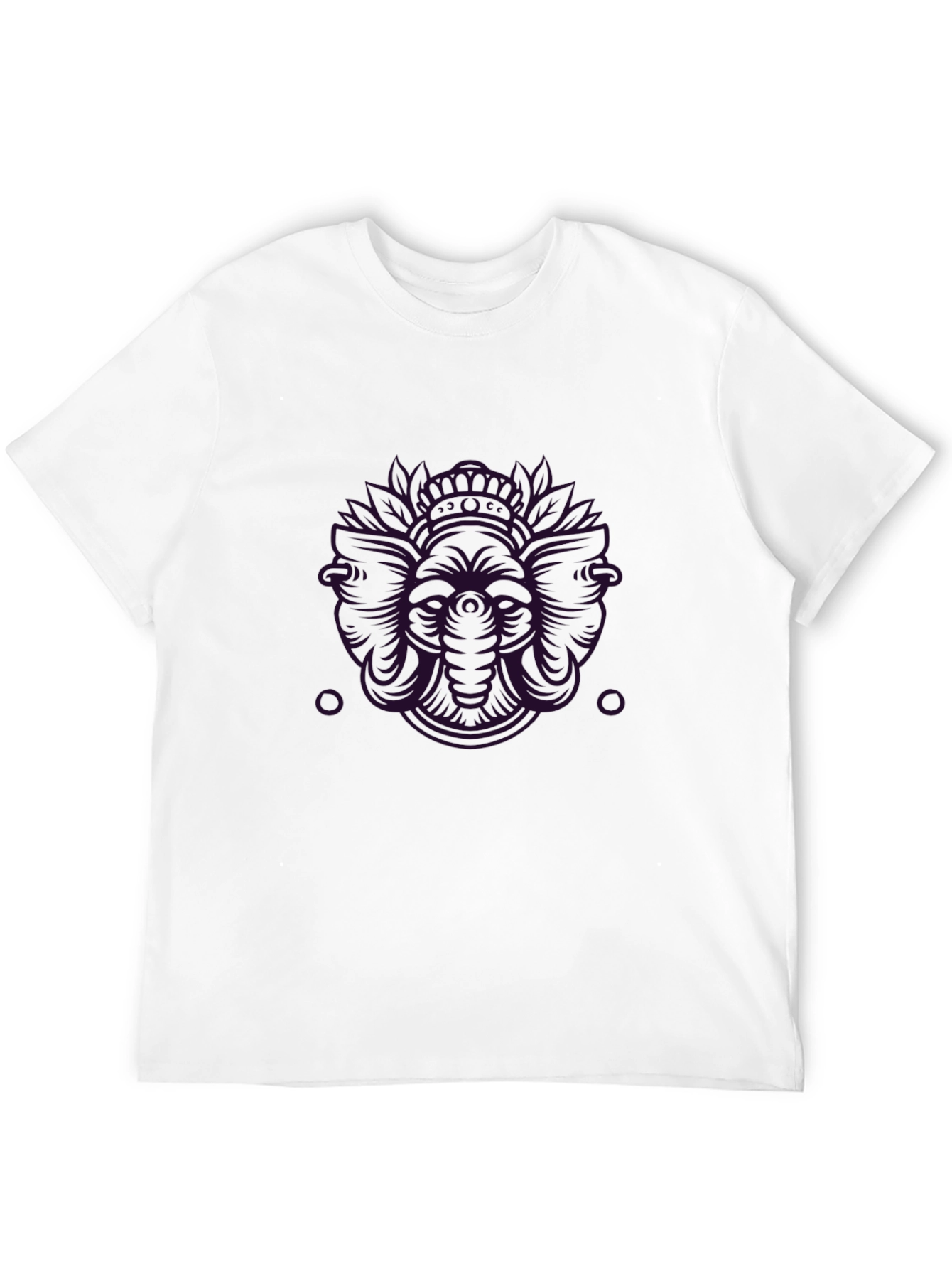 Mens Black Graphic Print Tee - Abstract Design