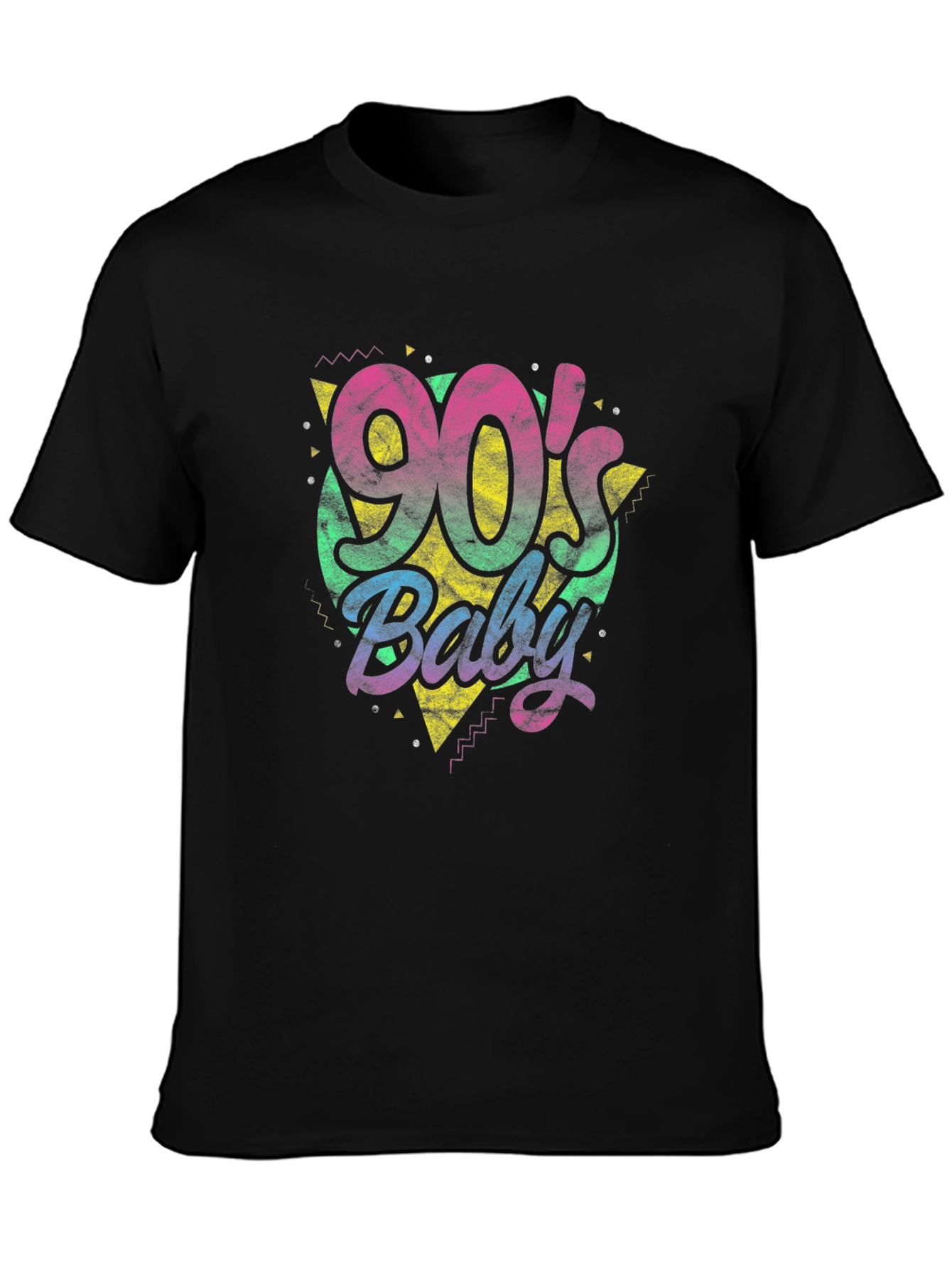 90s Baby Graphic Tee - Retro Style Black T-Shirt