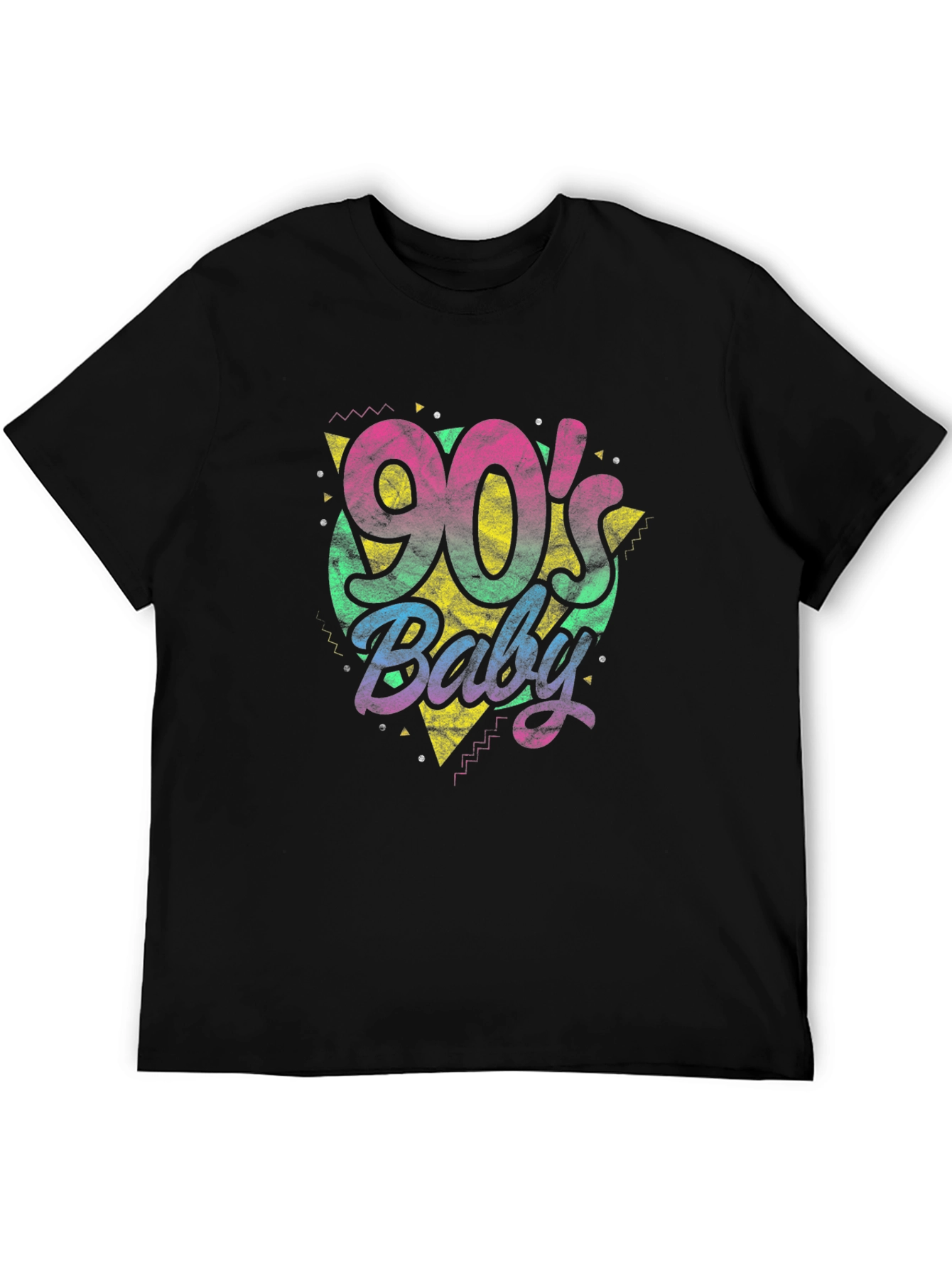 90s Baby Graphic Tee - Retro Style Black T-Shirt