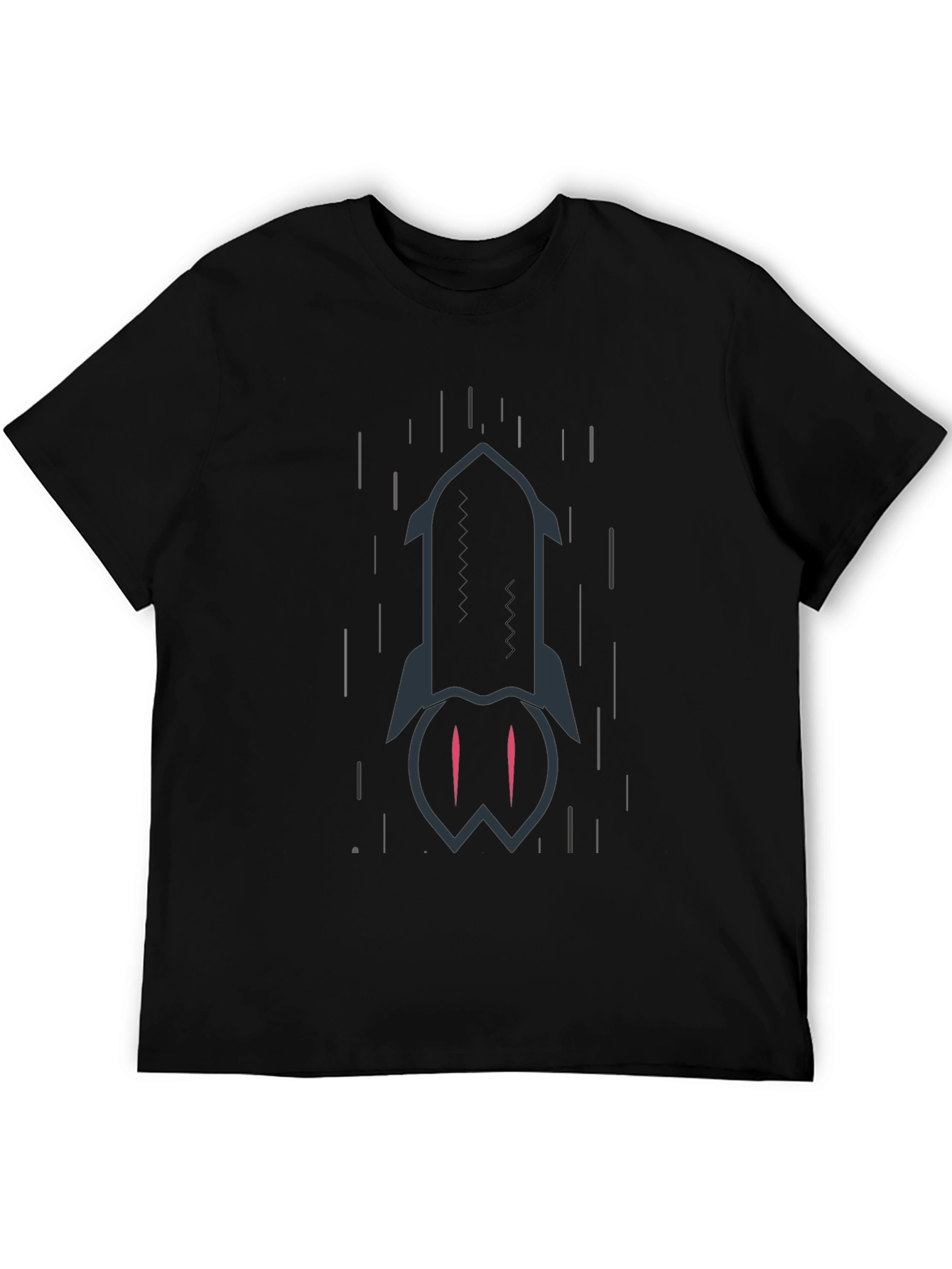 Rocket Graphic Black T-Shirt