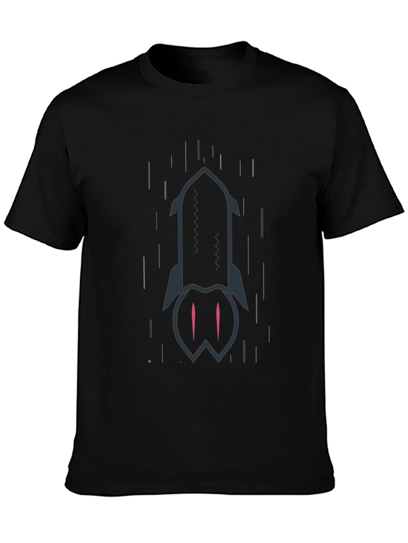 Rocket Graphic Black T-Shirt
