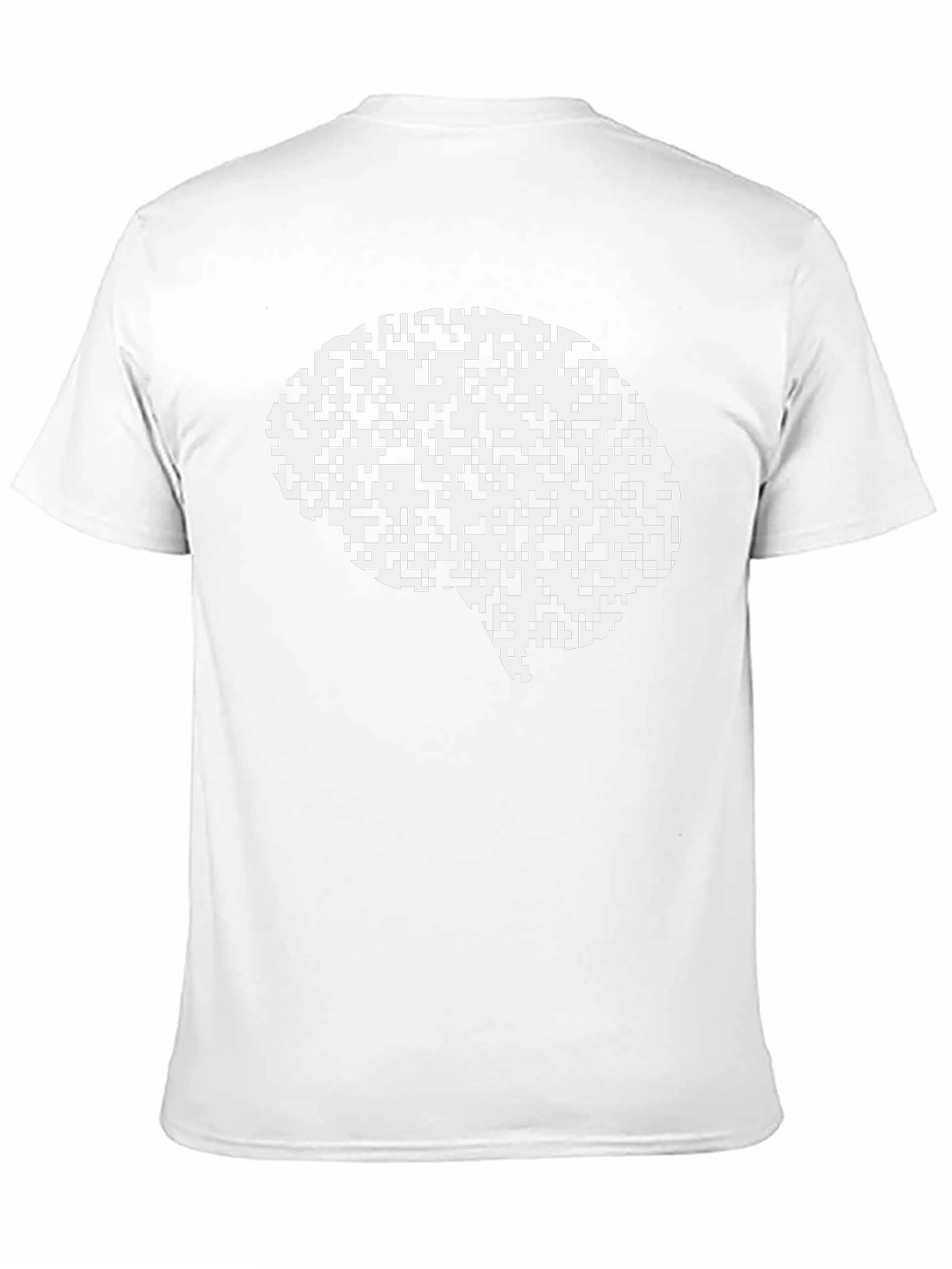 Brain Pixel Art Black T-Shirt - Think Different