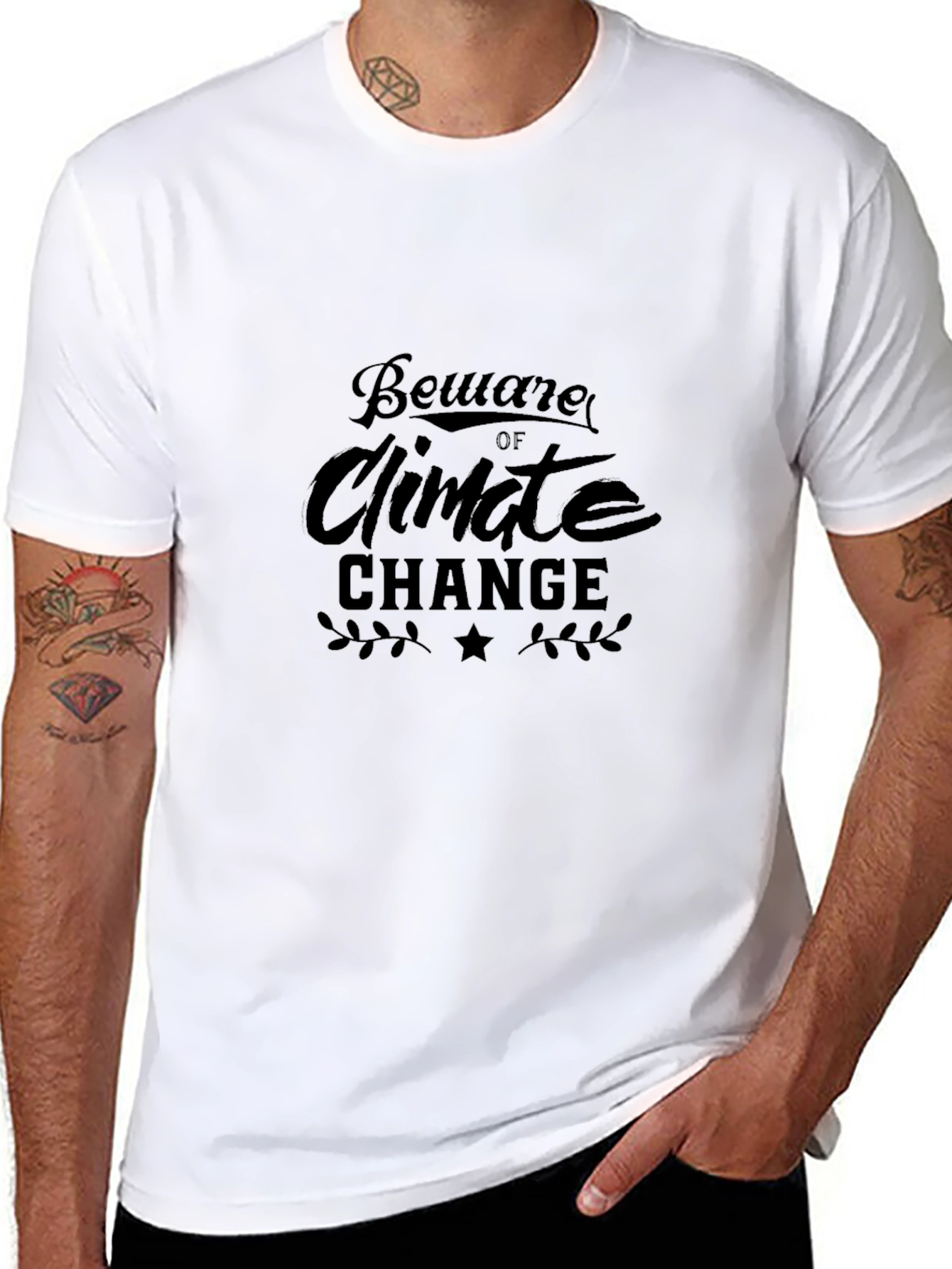 Beware of Climate Change Black T-Shirt