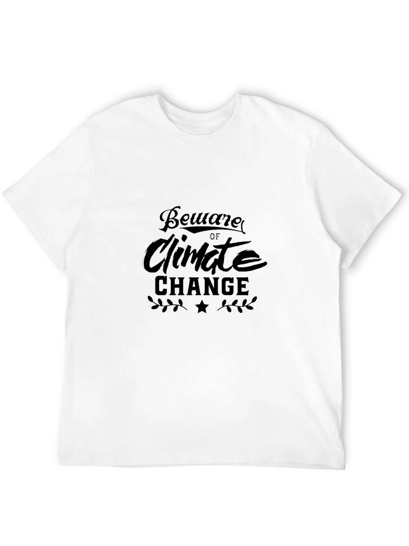 Beware of Climate Change Black T-Shirt