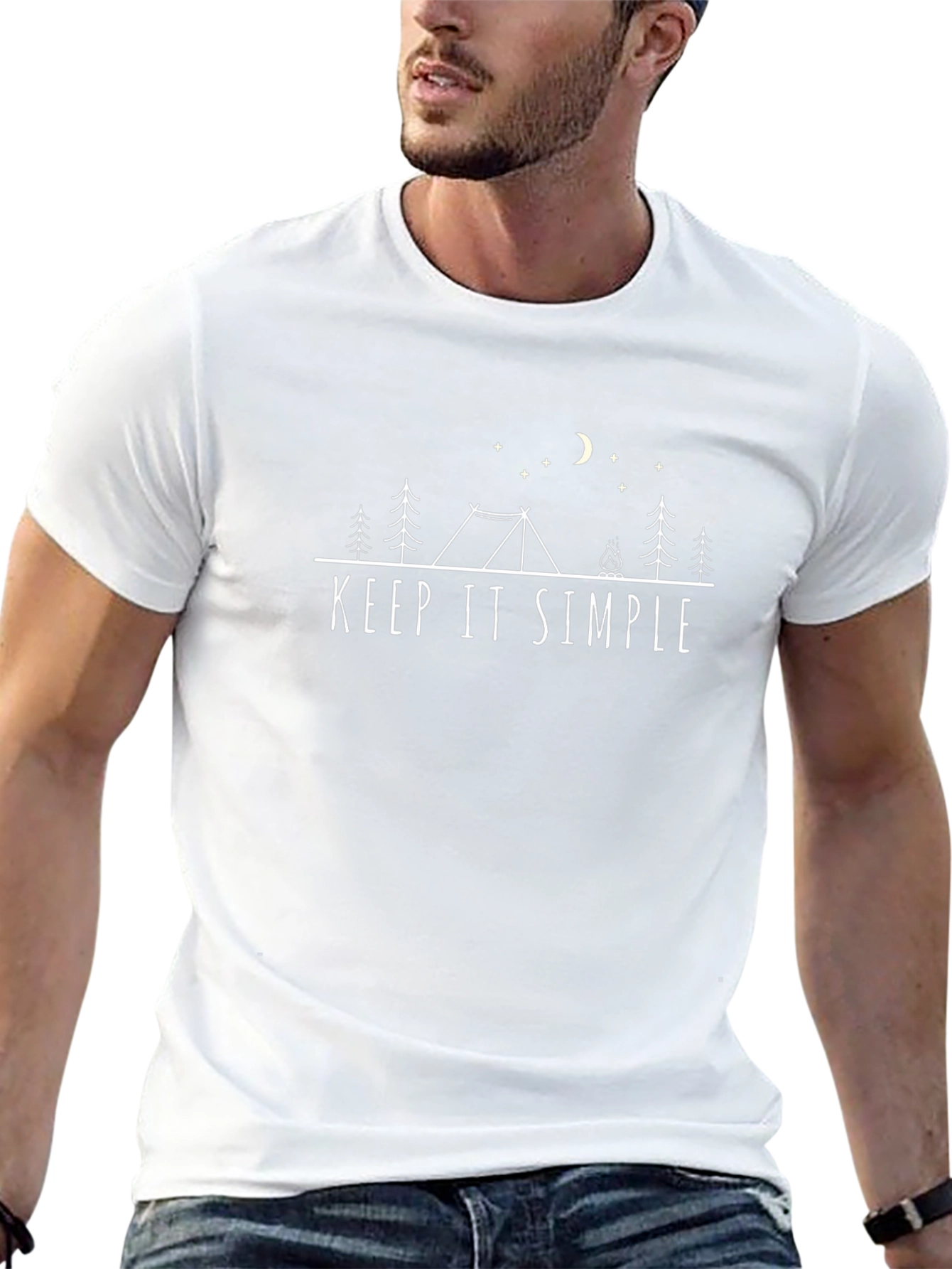 Keep it Simple Graphic T-Shirt - Camping Design
