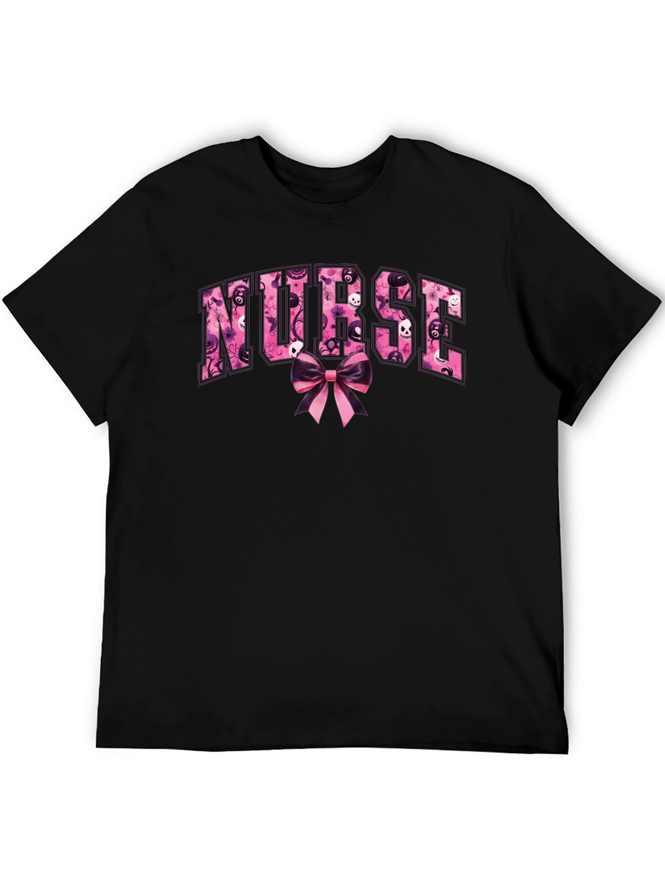 Nurse Halloween T-Shirt - Spooky Bow Design