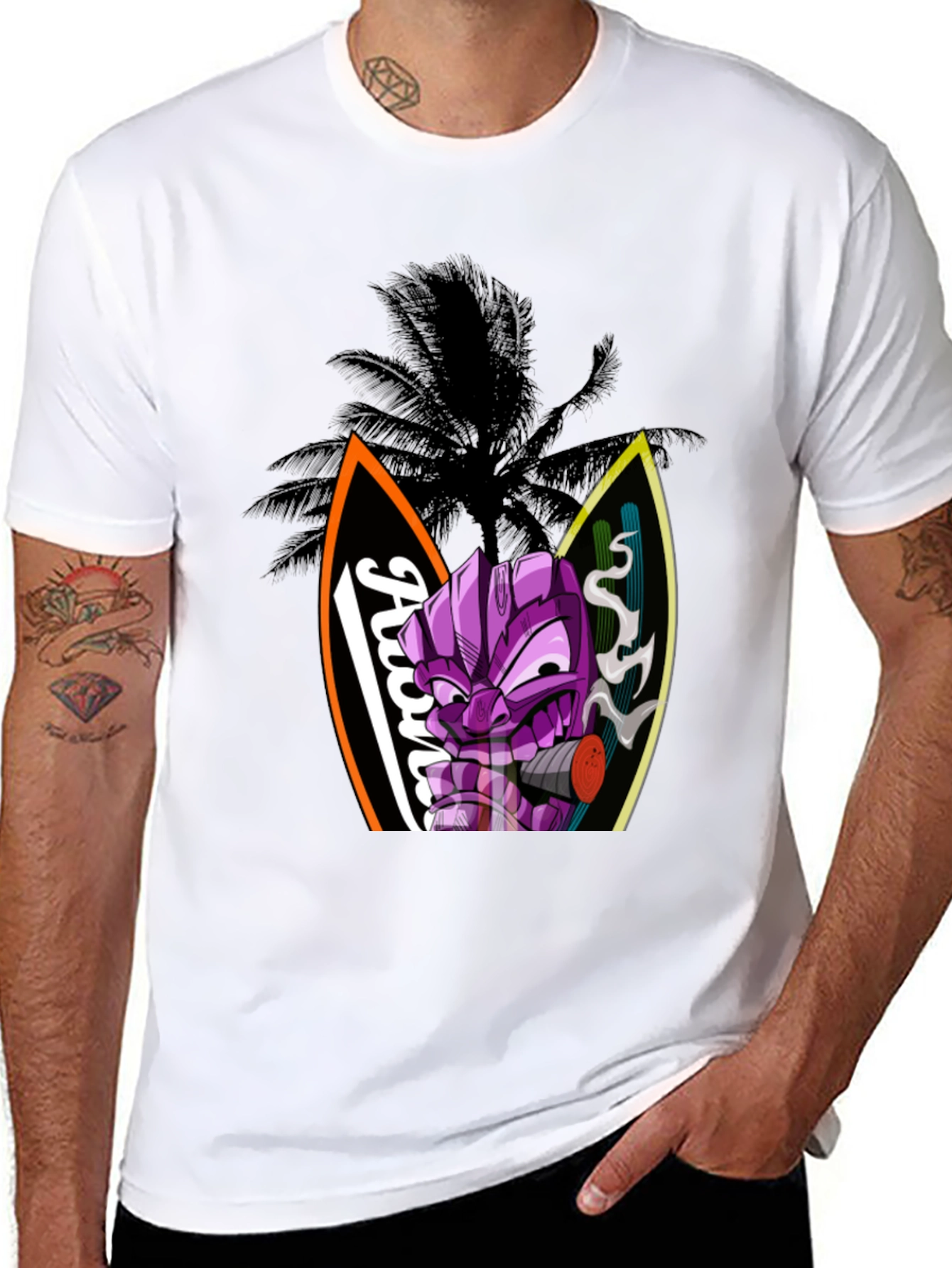 Aloha Tiki Graphic Tee - Island Vibes