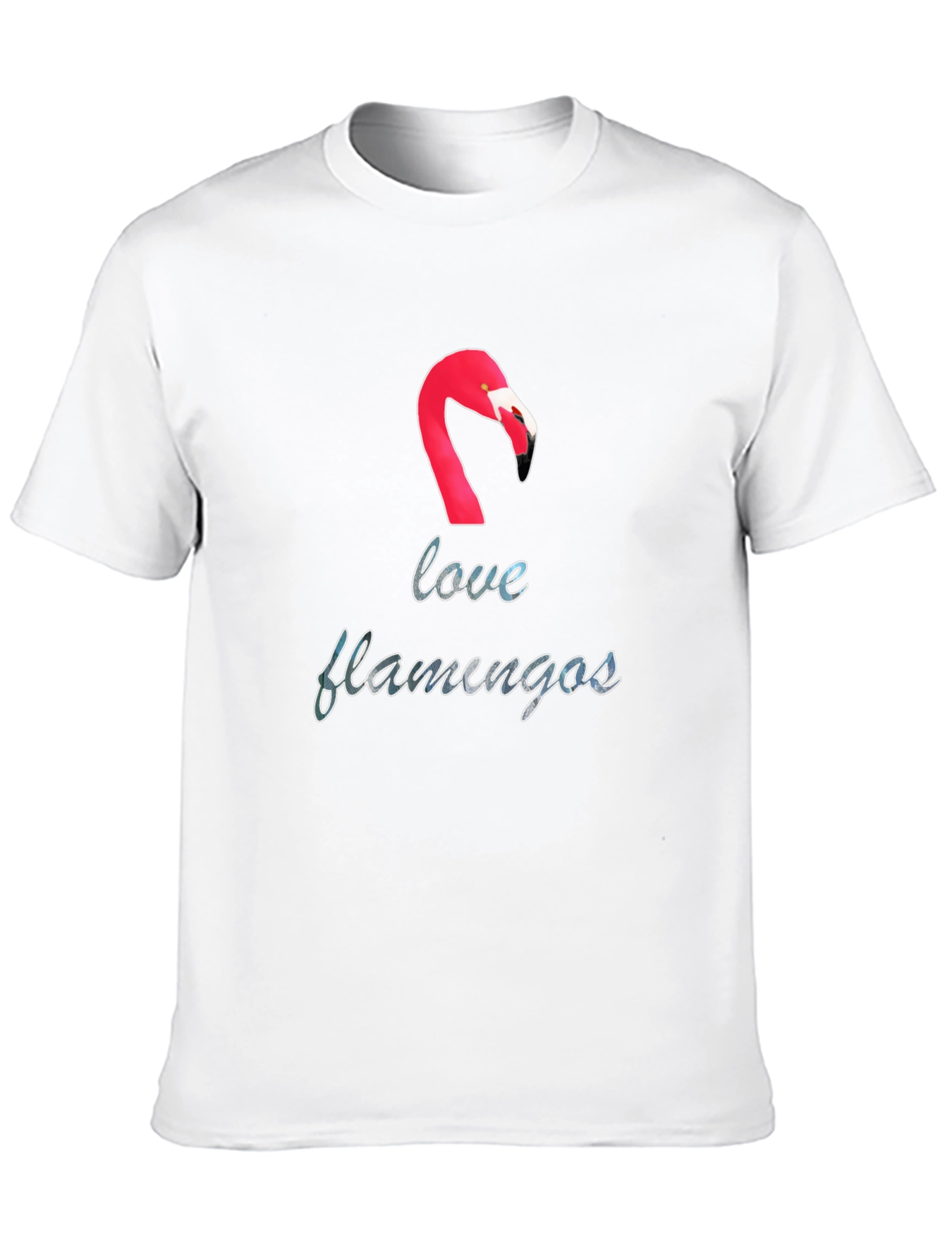Love Flamingos Black T-Shirt