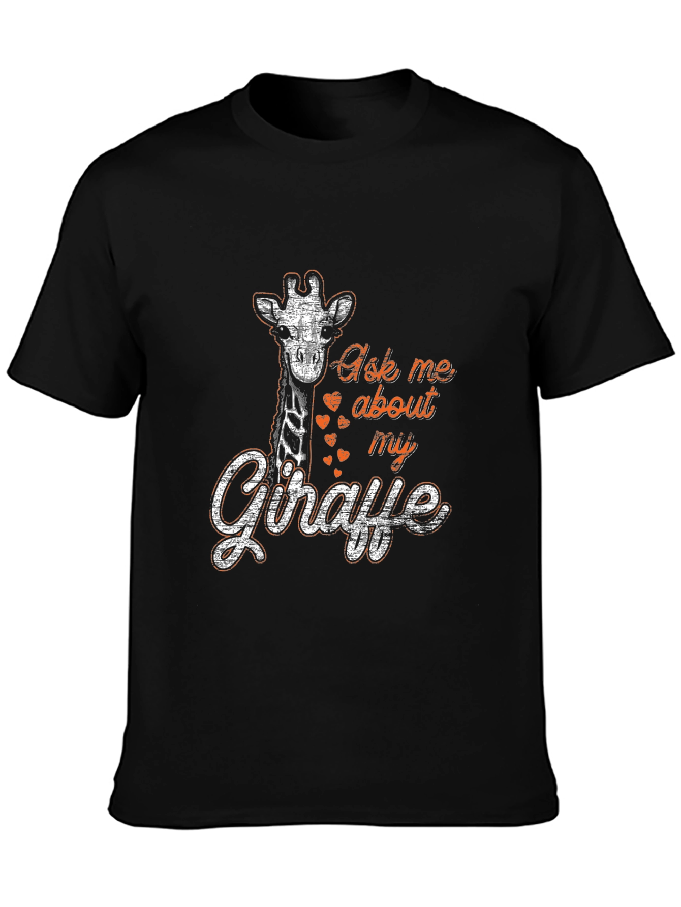 Ask Me About My Giraffe Graphic Tee - Black