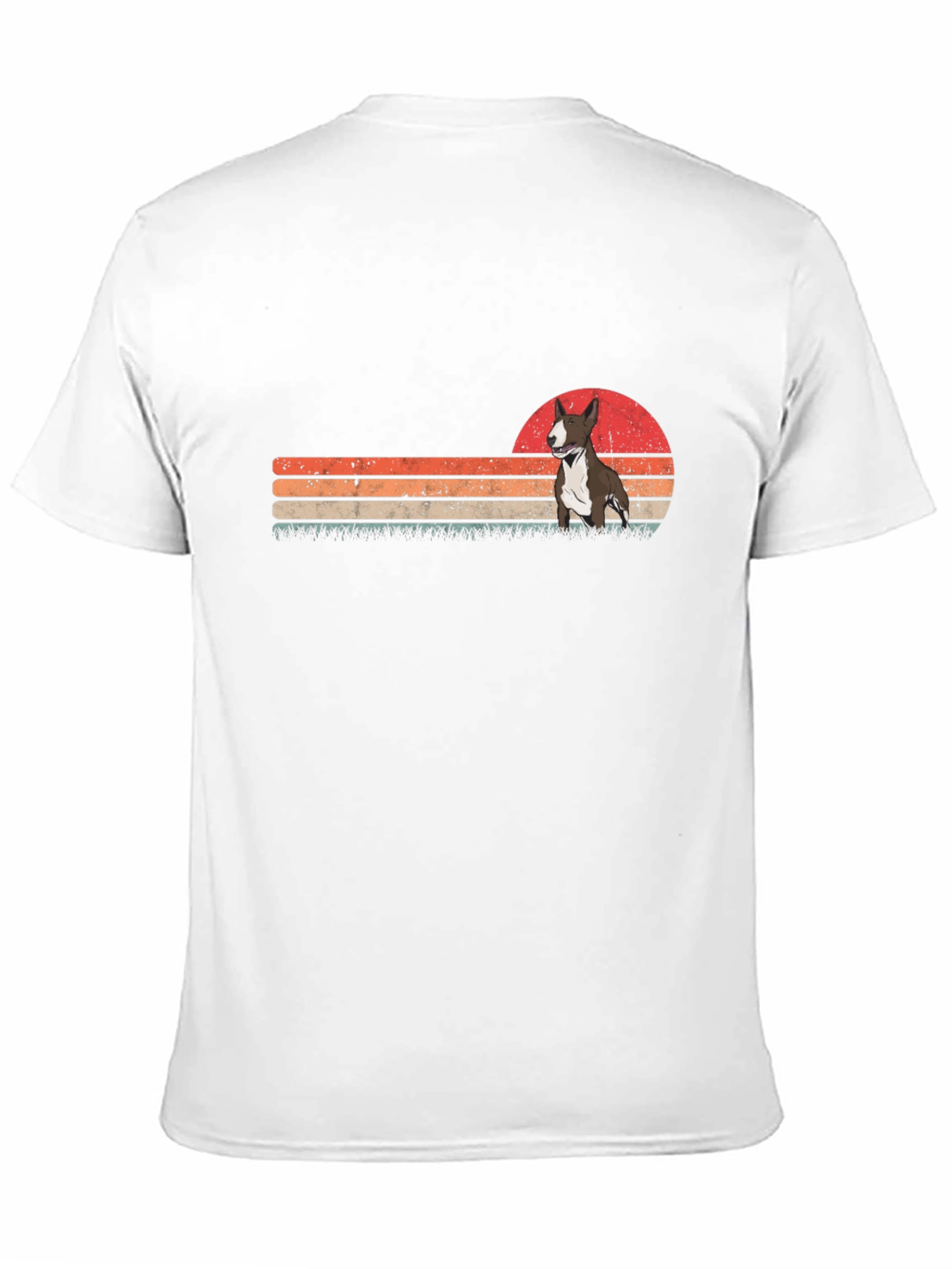 Retro Bull Terrier Graphic Tee - Black