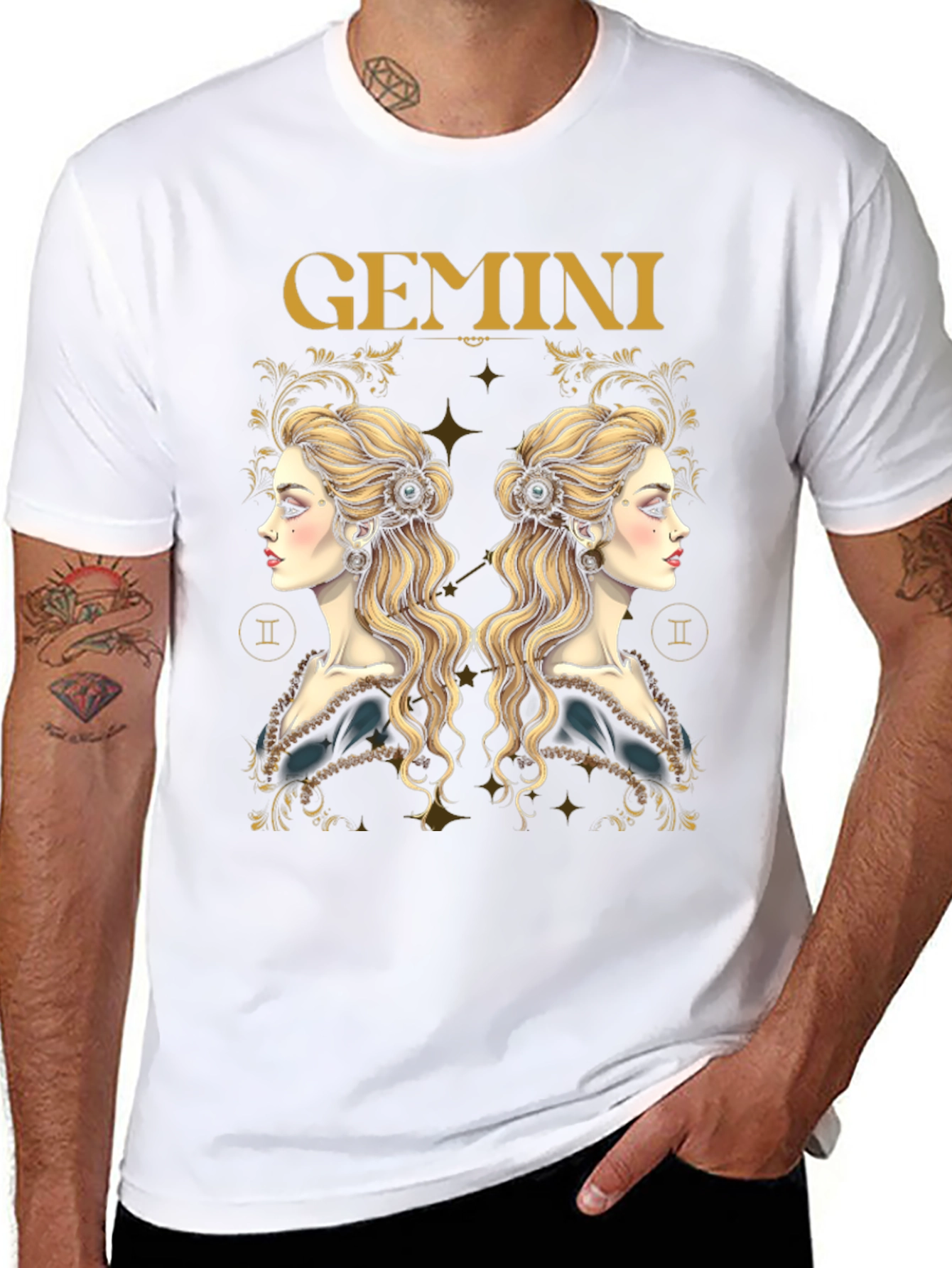 Gemini Zodiac Graphic T-Shirt