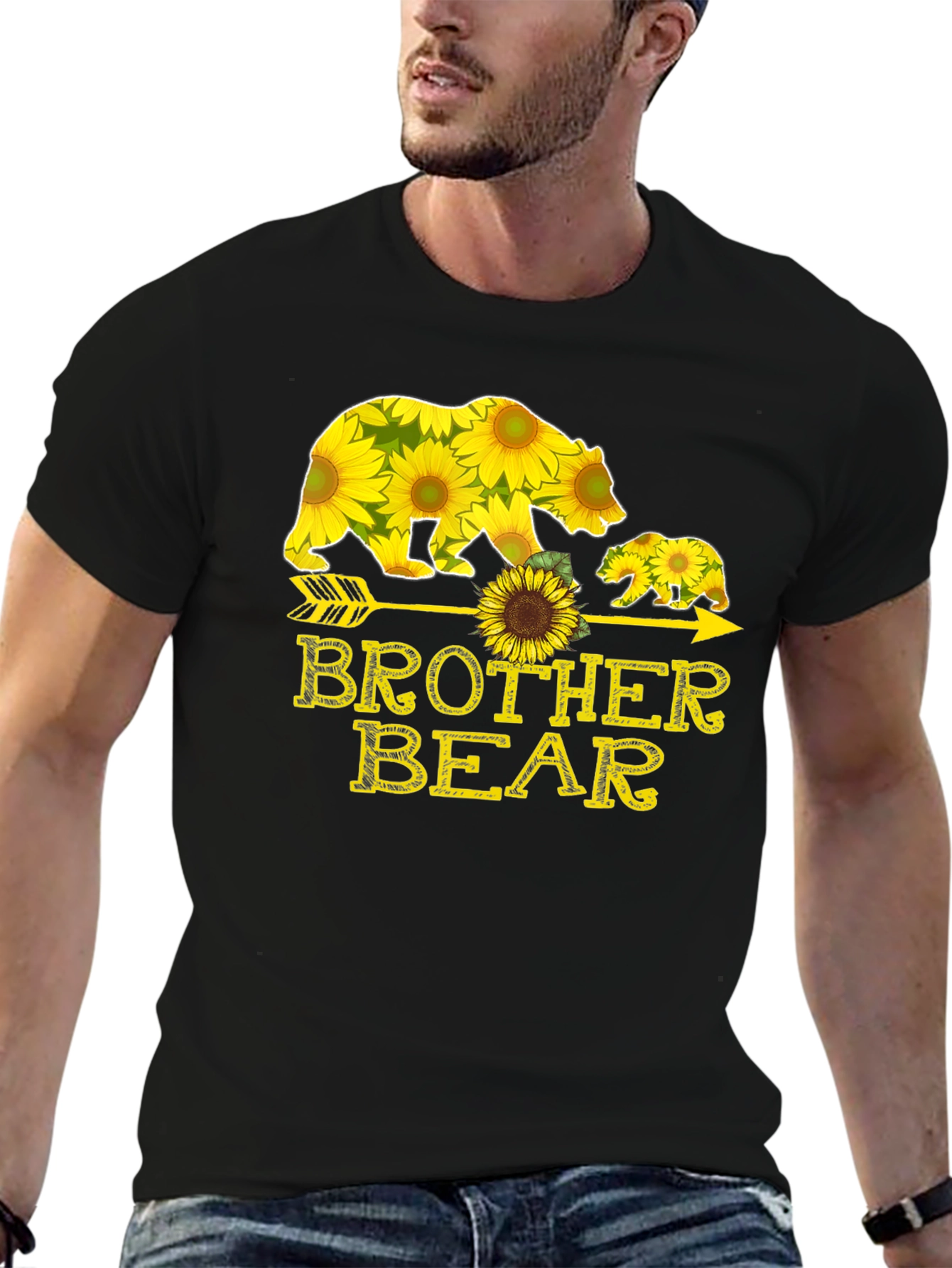 Brother Bear Sunflower Graphic T-Shirt