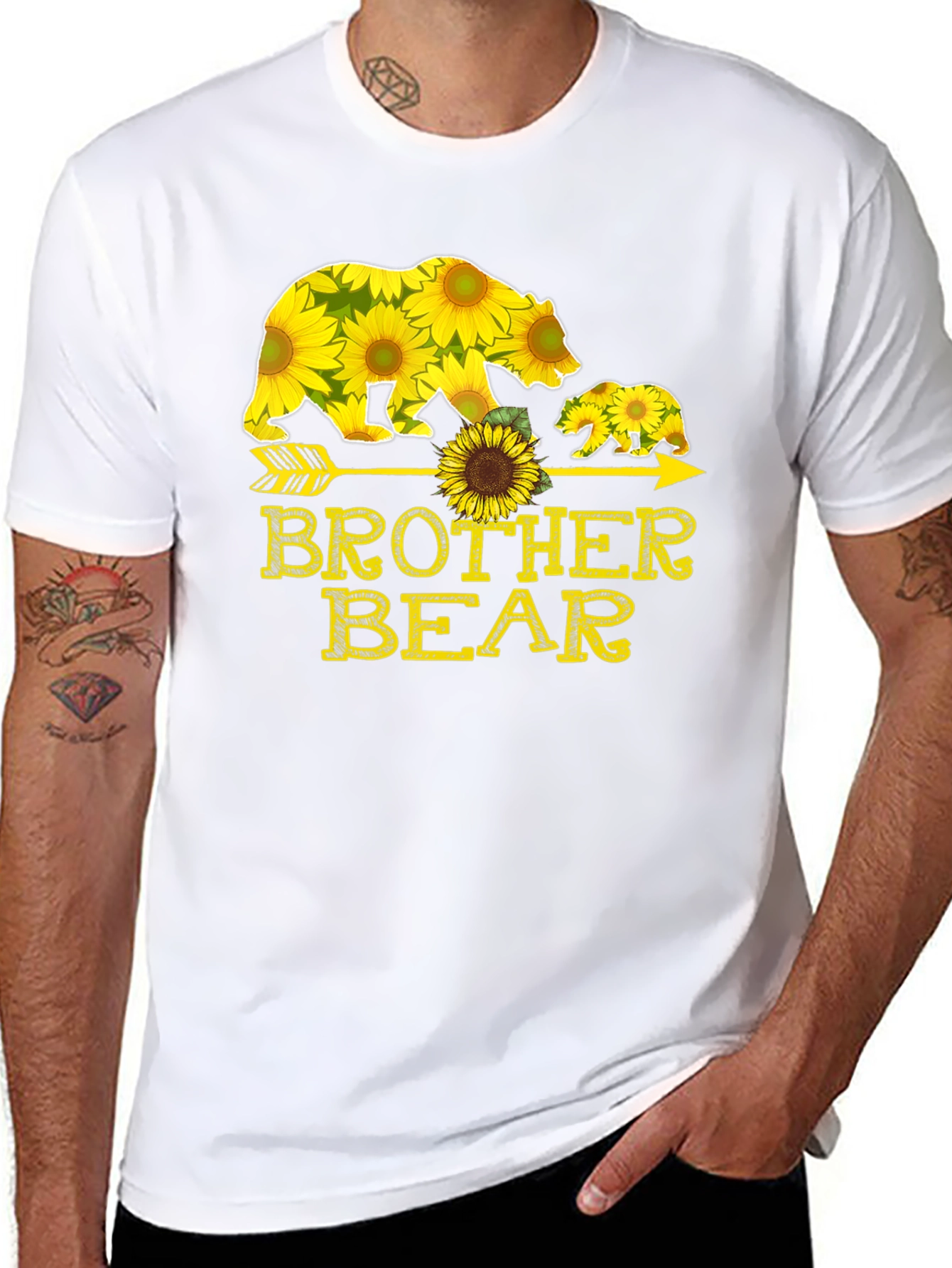 Brother Bear Sunflower Graphic T-Shirt