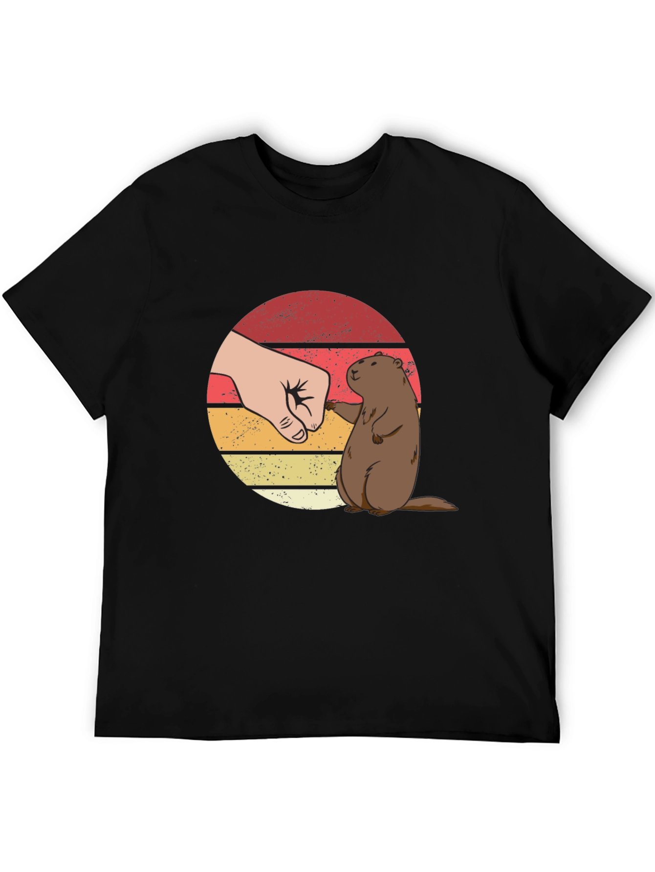 Groundhog Fist Bump Graphic Tee