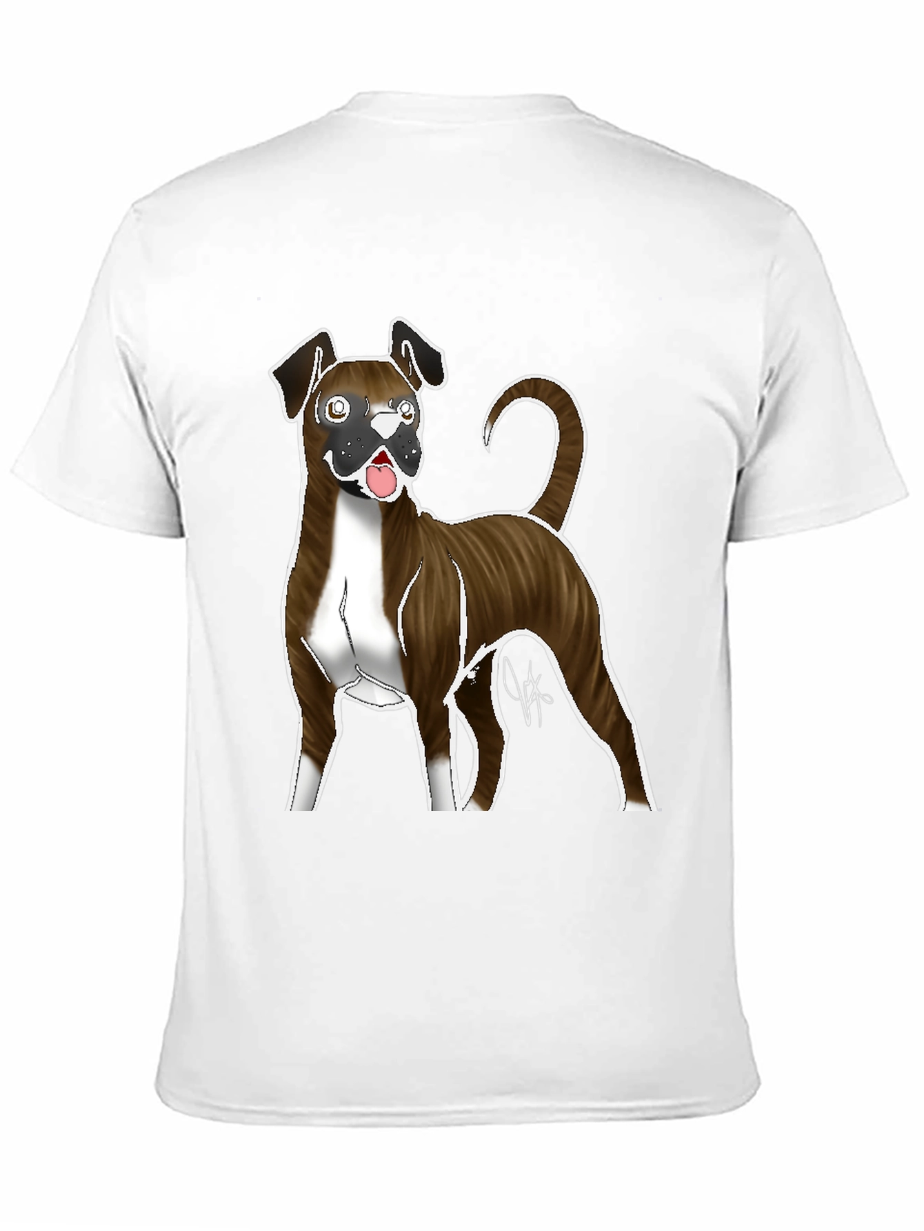 Boxer Dog Graphic Tee - Mens Black T-Shirt
